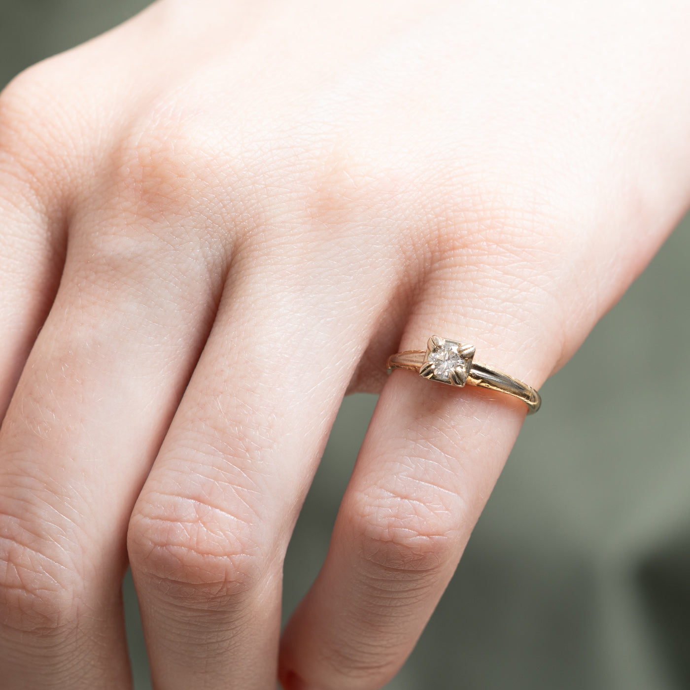 Vintage Solitaire Diamond Ring | 0.23ct | SZ 4.25