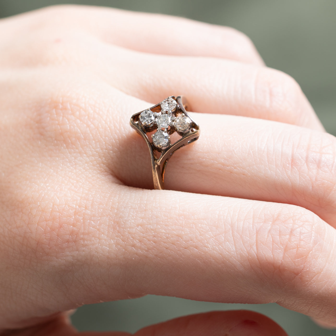 Diamond Cluster Cocktail Ring | 0.45ctw | SZ 8.25