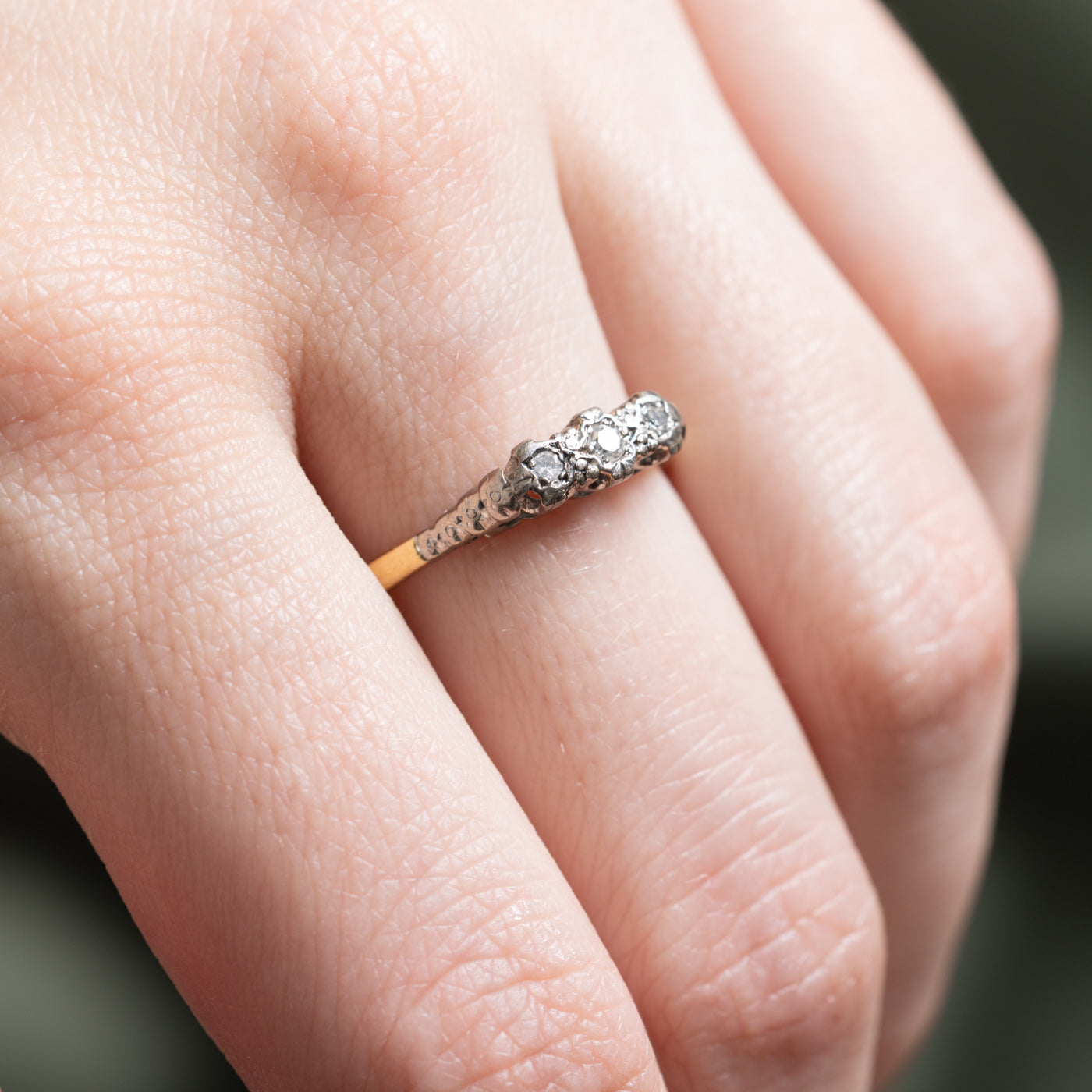 Vintage Three Stone Diamond Ring | 0.07ctw | SZ 8.5