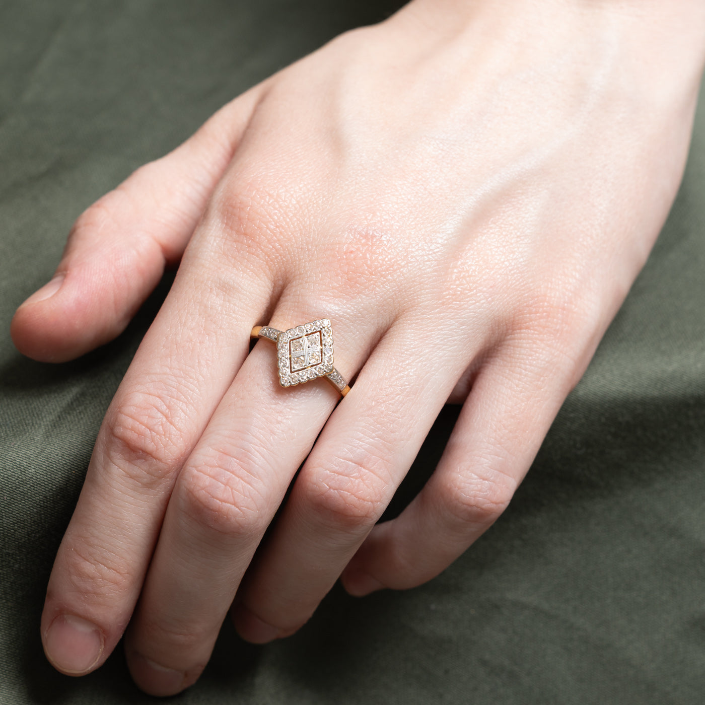 Diamond Rhombus Shaped Ring | 0.28ctw | SZ 9