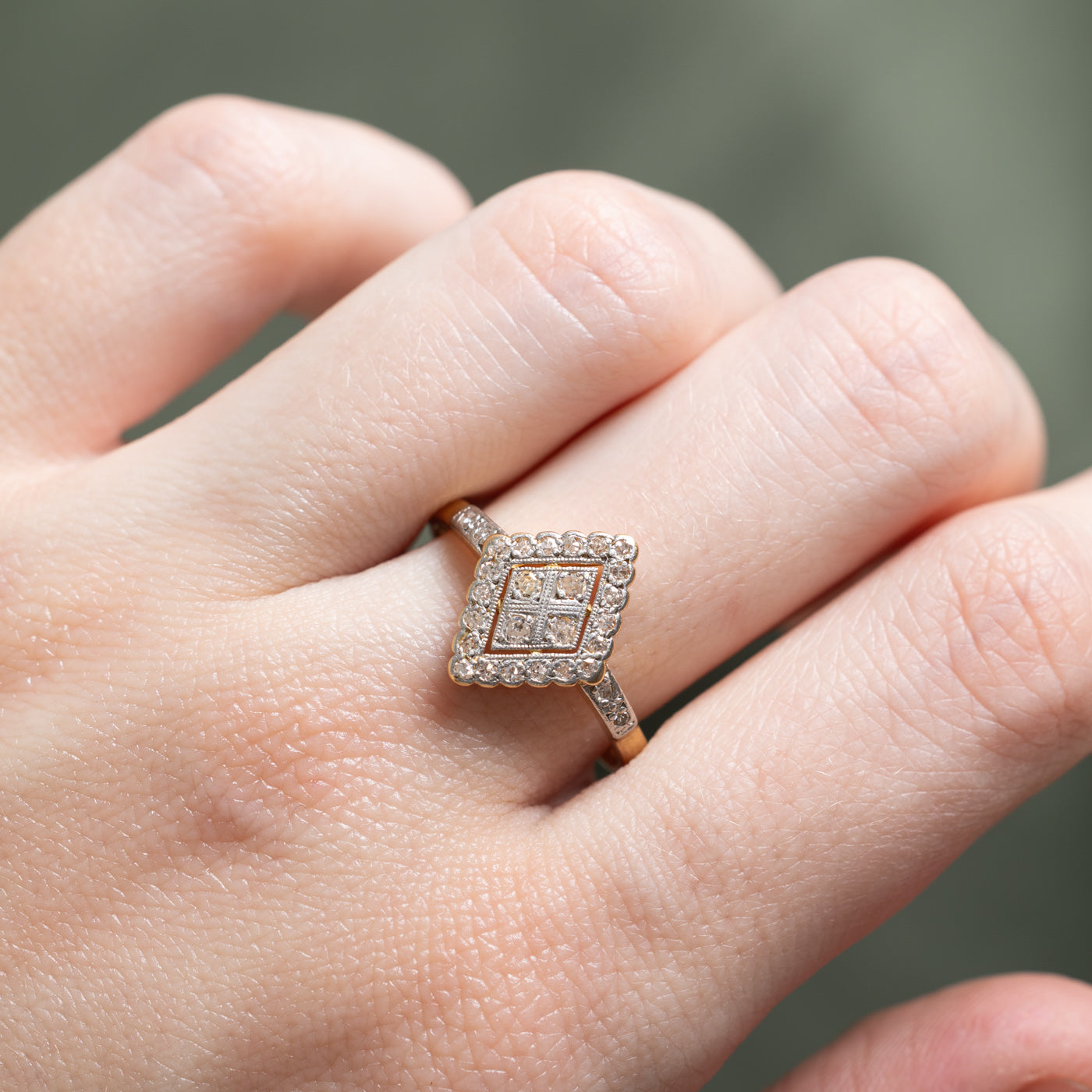 Diamond Rhombus Shaped Ring | 0.28ctw | SZ 9