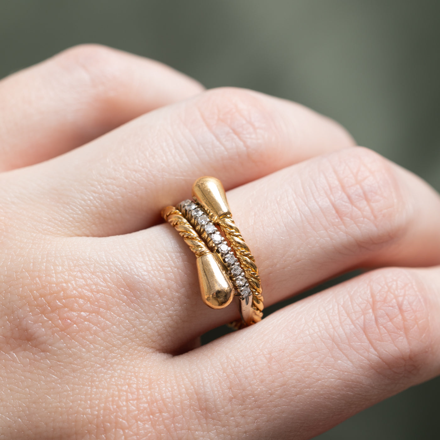 Diamond Wrap Rope Ring | 0.11ctw | SZ 6.75