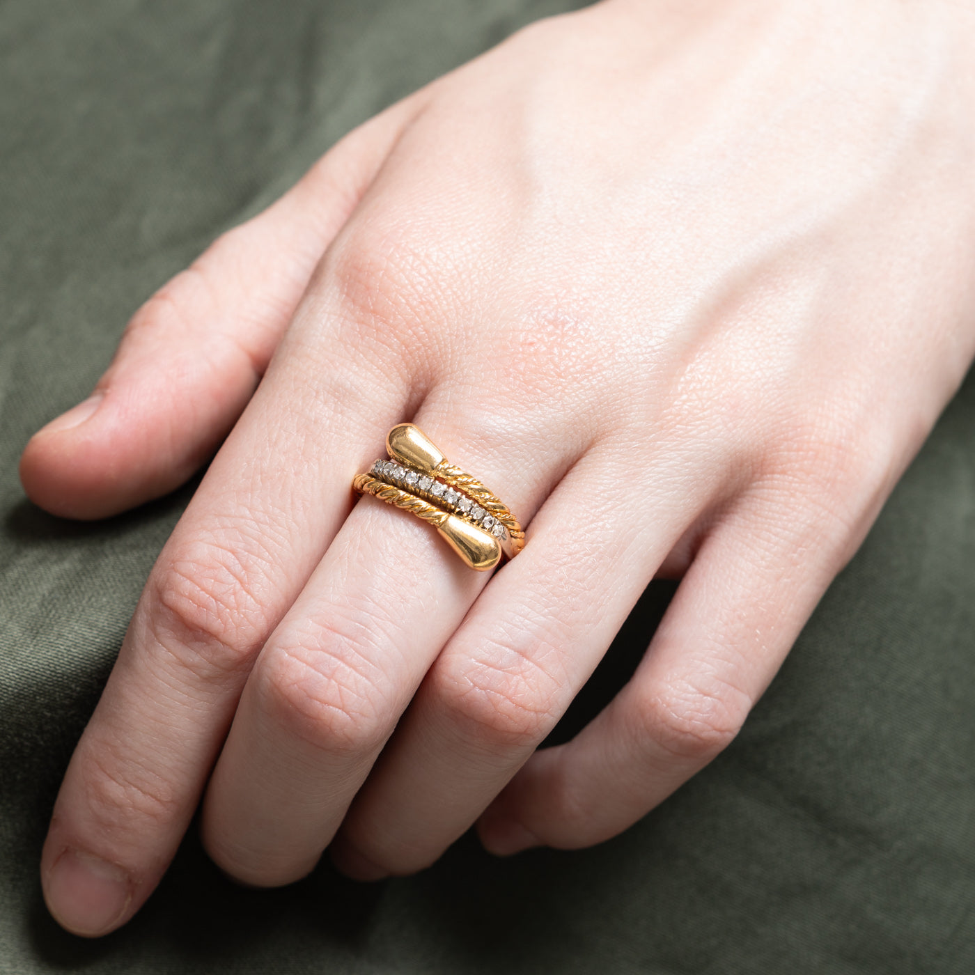 Diamond Wrap Rope Ring | 0.11ctw | SZ 6.75