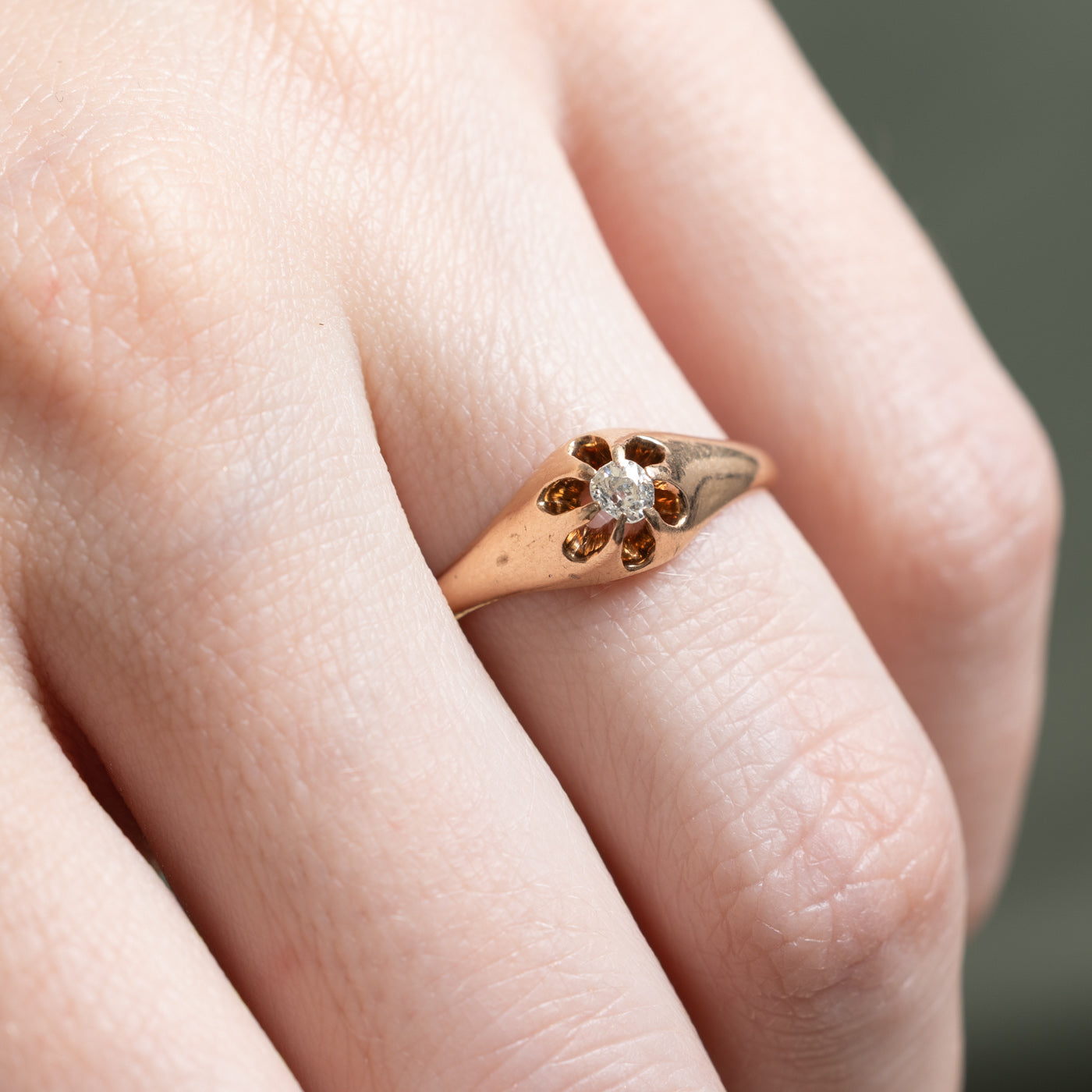 Belcher Set Diamond Ring | 0.08ct | SZ 6.25