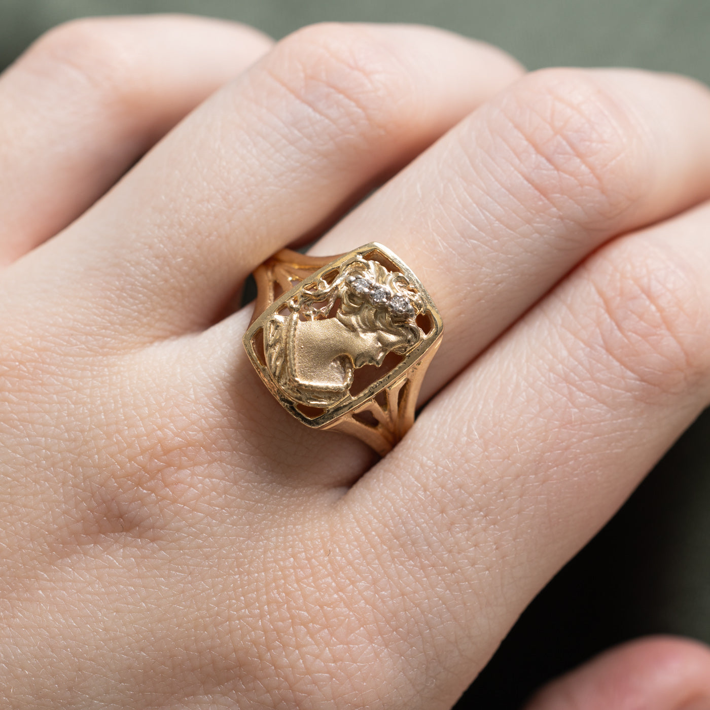 Diamond Portrait Ring | 0.012ctw | SZ 11
