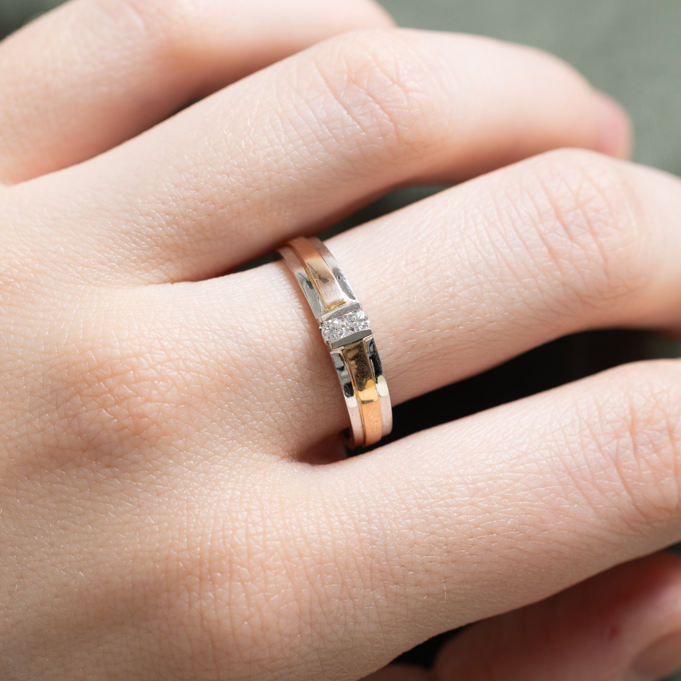 Two Stone Diamond Band | 0.034ctw | SZ 8