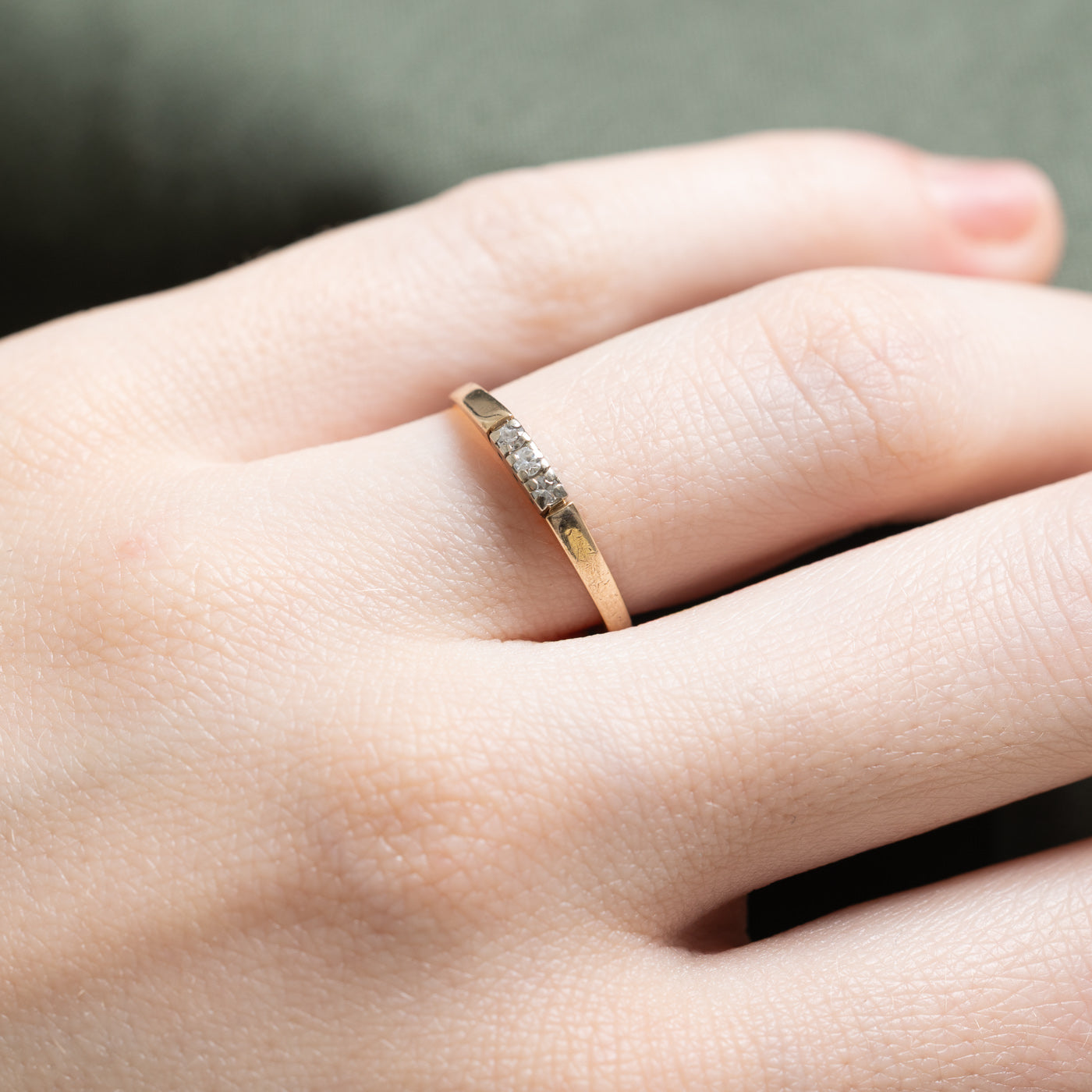Three Stone Diamond Band | 0.03ctw | SZ 6