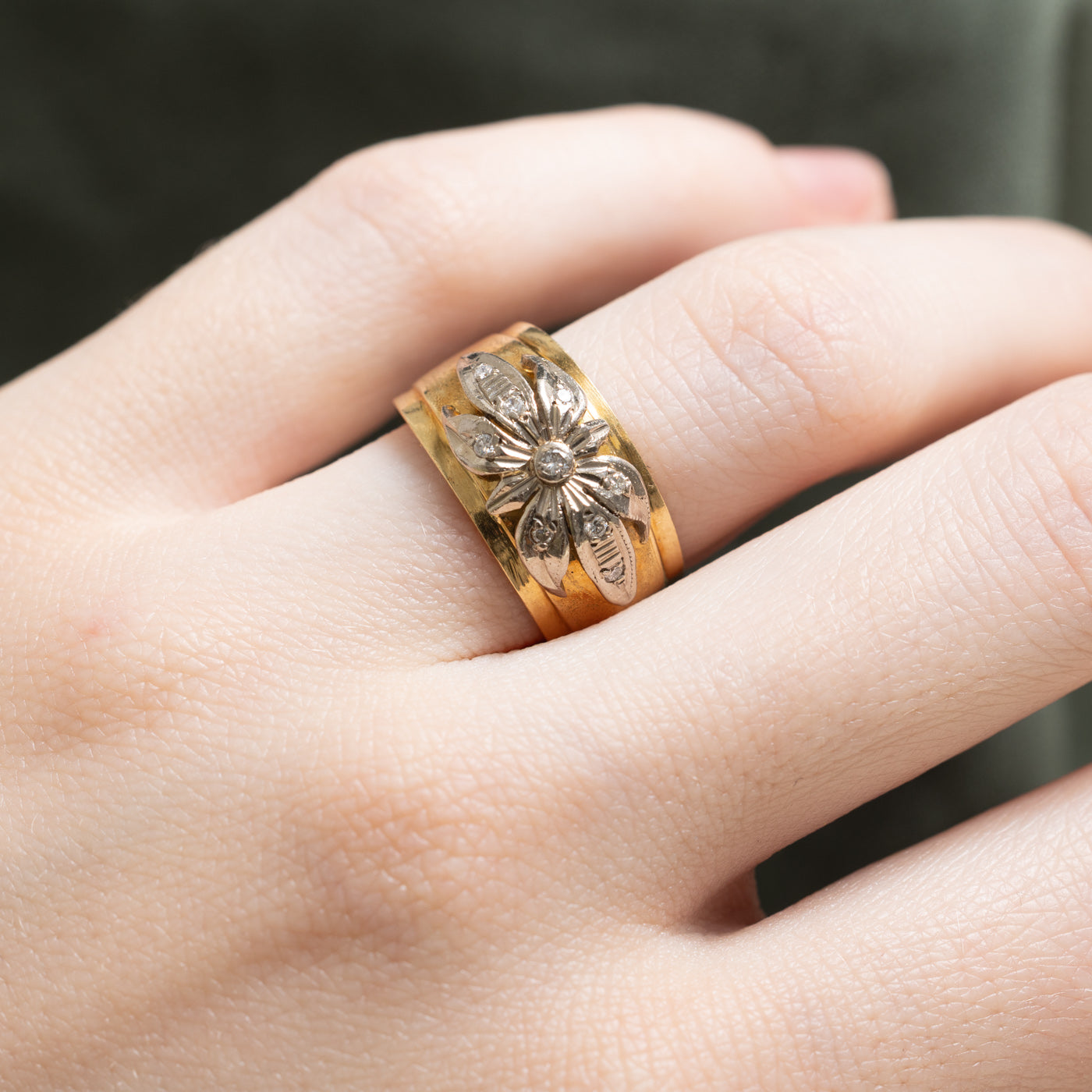 1981 Soviet Hallmarked Diamond Ring | 0.05ctw | SZ 6.75