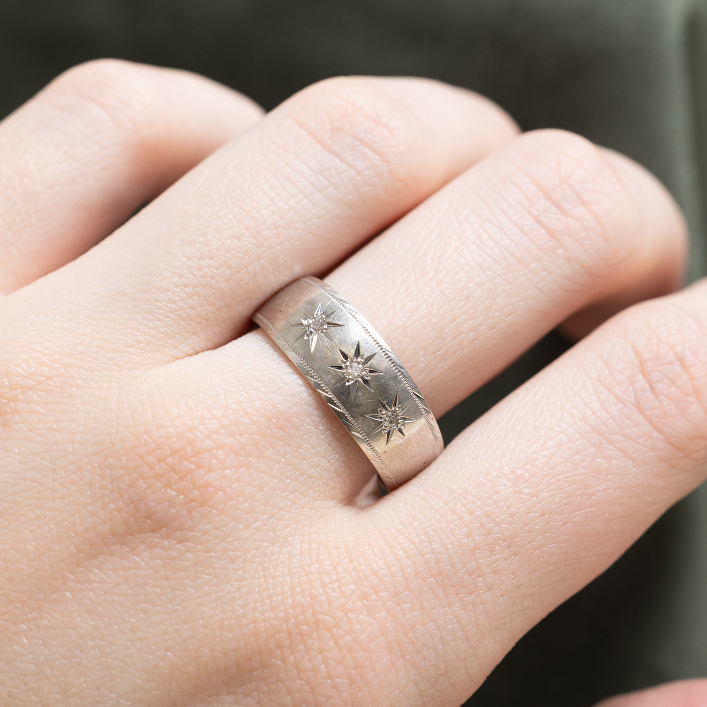 Three Stone Diamond Band | 0.039ctw | SZ 10.25