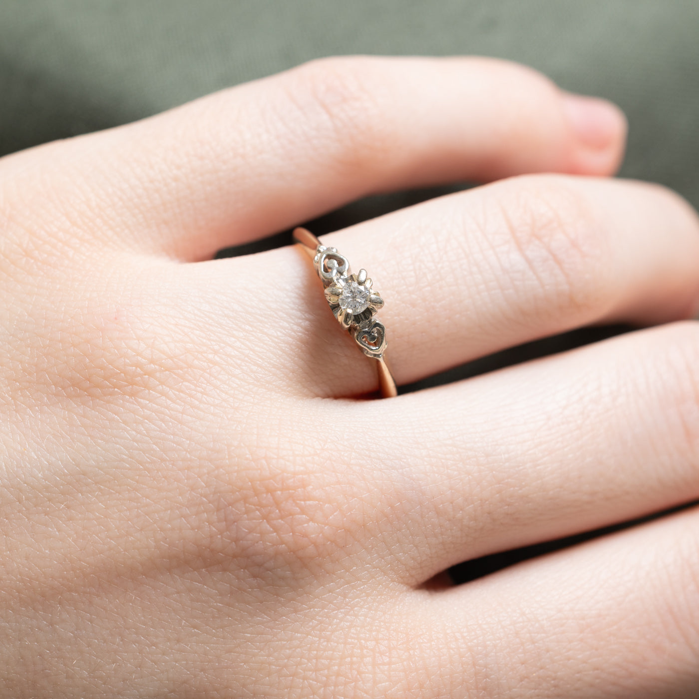 Vintage Single Stone Diamond Ring | 0.10ct | SZ 5.25