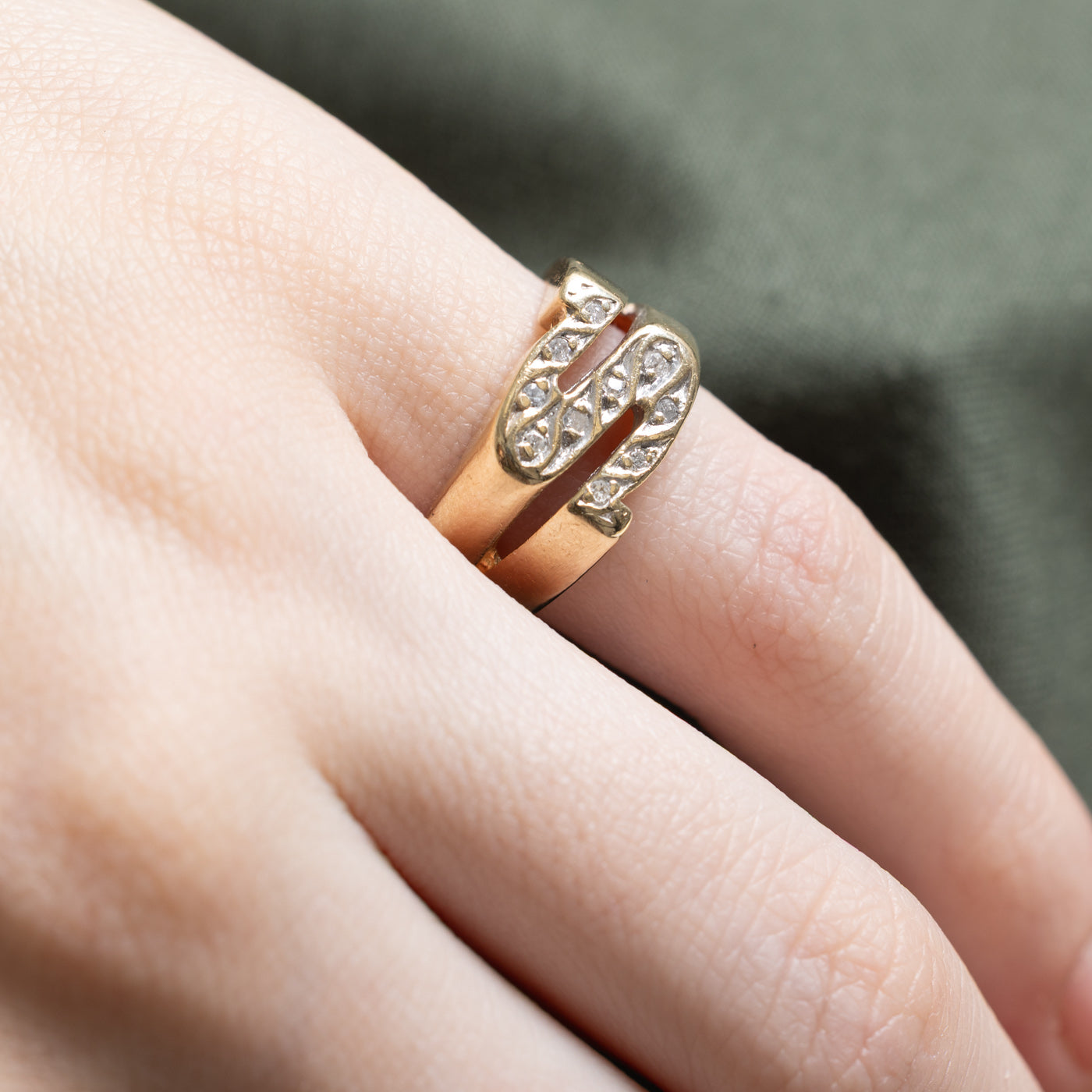 Diamond 'S' Initial Ring | 0.035ctw | SZ 4.5