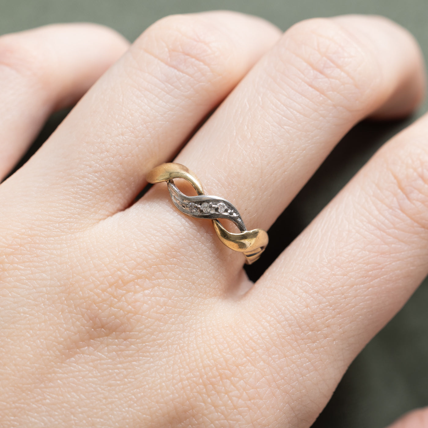 Three Stone Diamond Ring | 0.03ctw | SZ 7.25