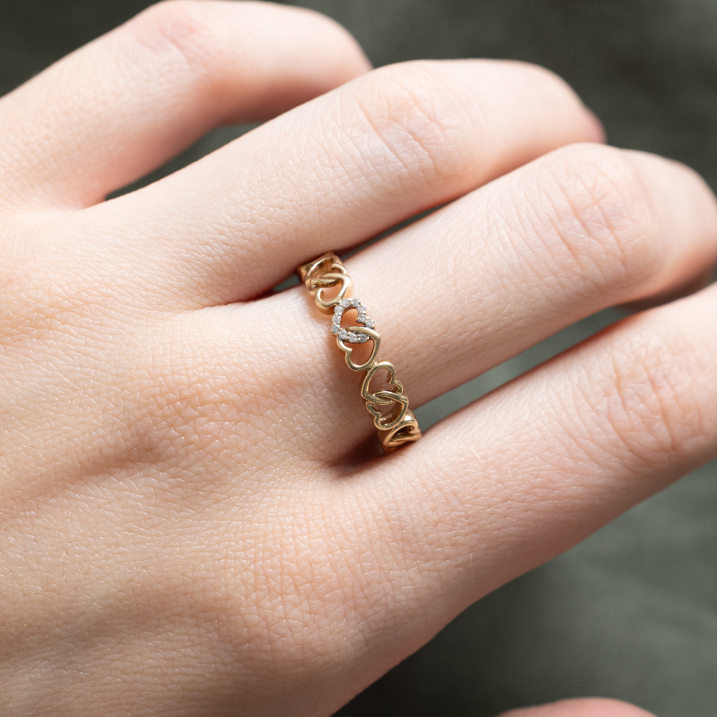 Diamond Heart Ring | 0.011ctw | SZ 7.5
