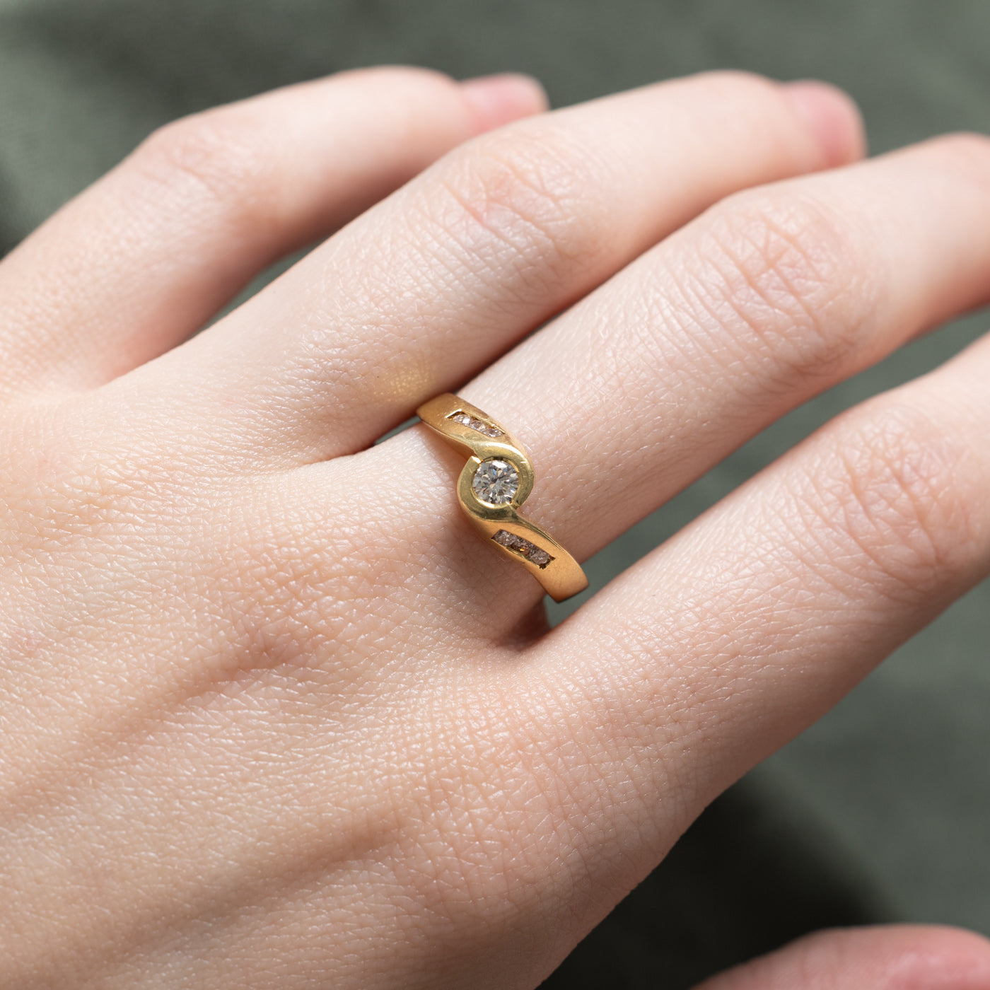 Diamond Bypass Engagement Ring | 0.33ctw | SZ 7