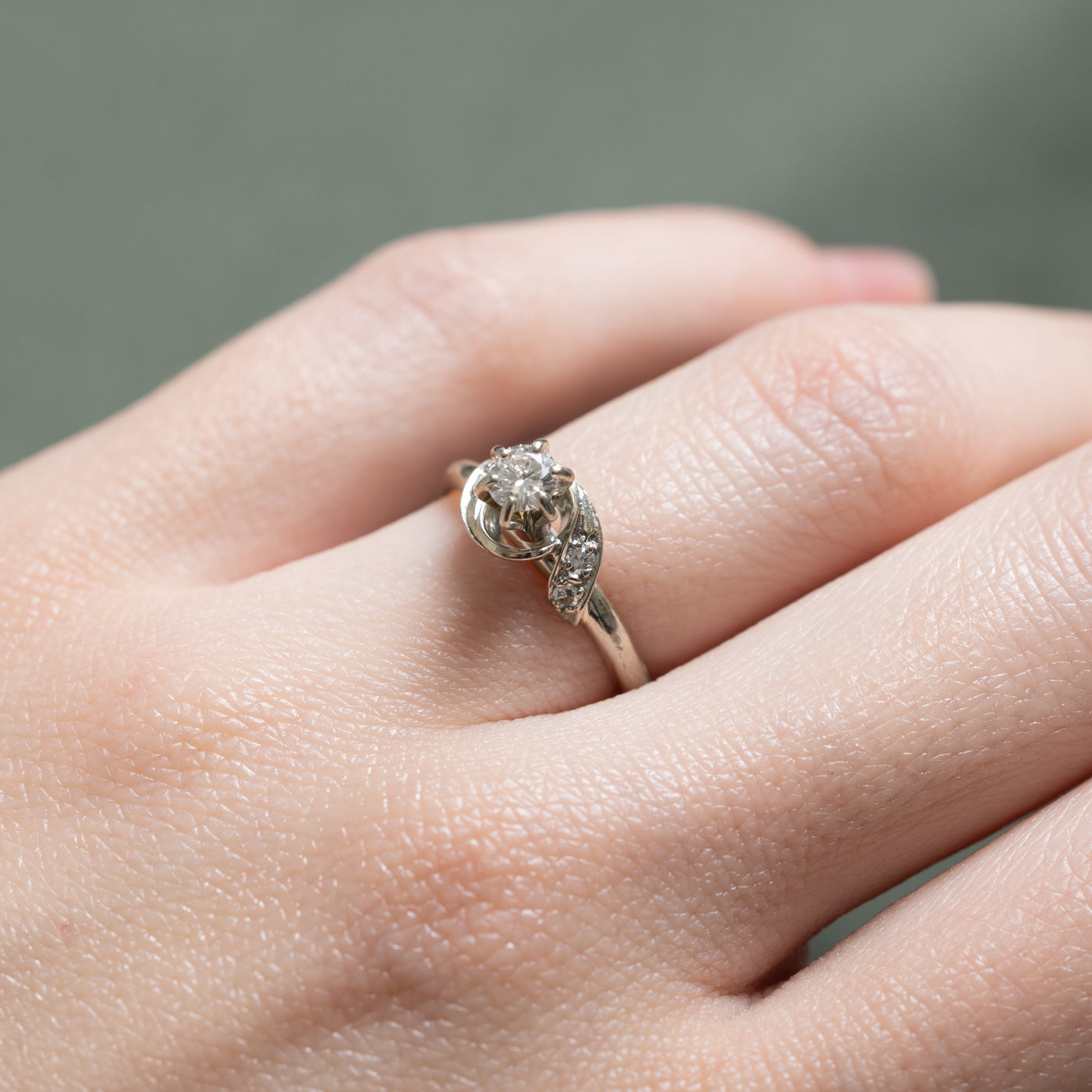 High Set Diamond Engagement Ring | 0.28ctw | SZ 4.5