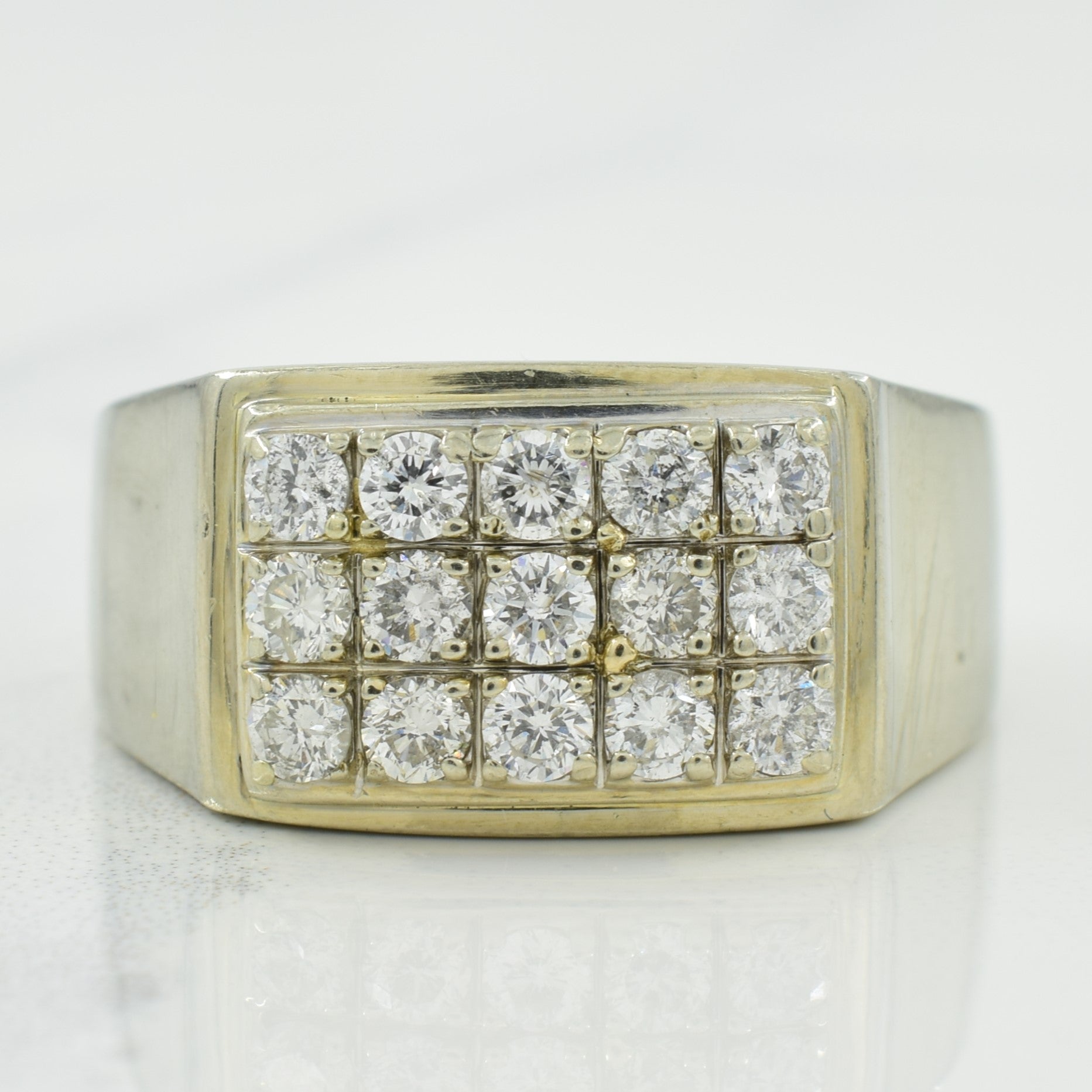 Diamond Grid Ring | 0.80ctw | SZ 10.25 |