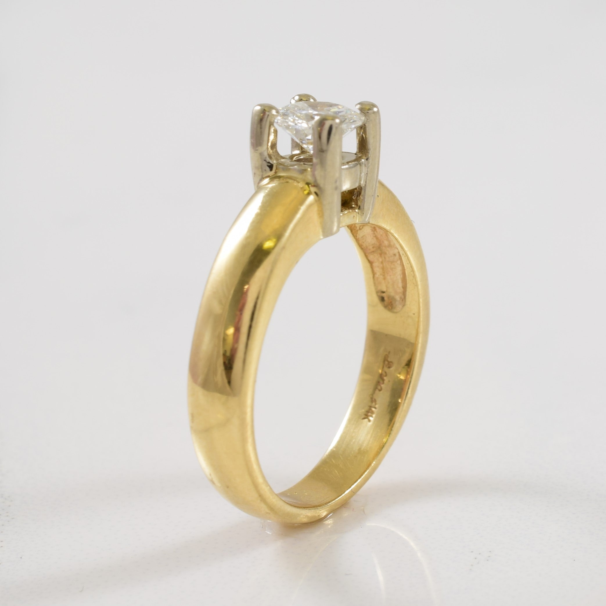 Bague solitaire en diamant | 0,38 ct | Taille 4,5 |