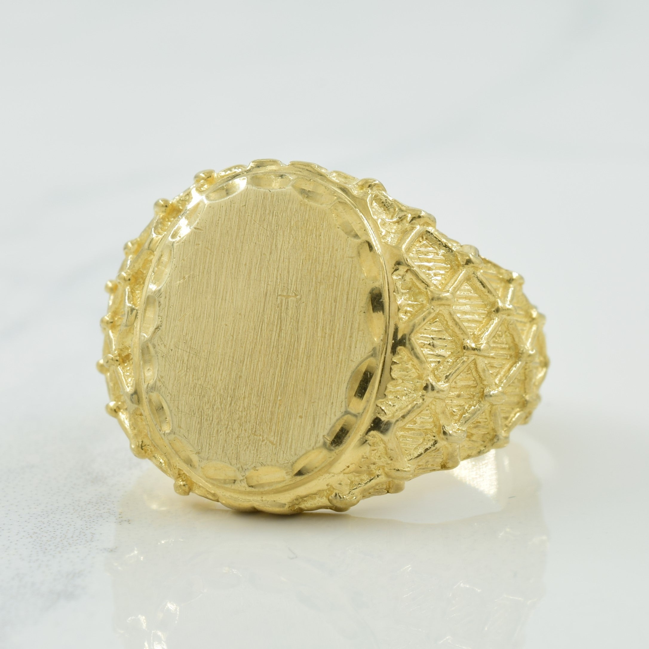 10k Yellow Gold Signet Ring | SZ 10 |