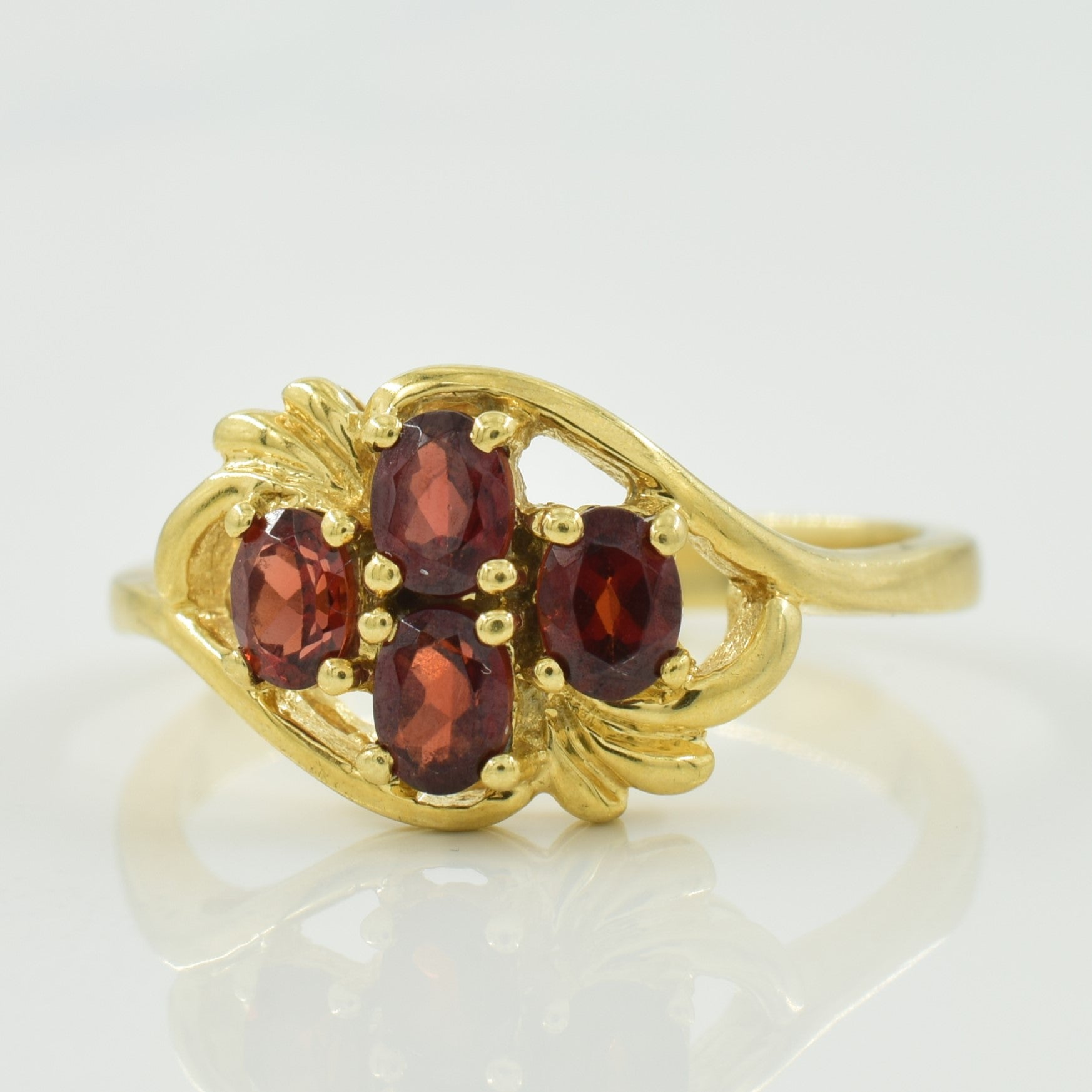 Garnet Bypass Ring | 1.00ctw | SZ 7 |