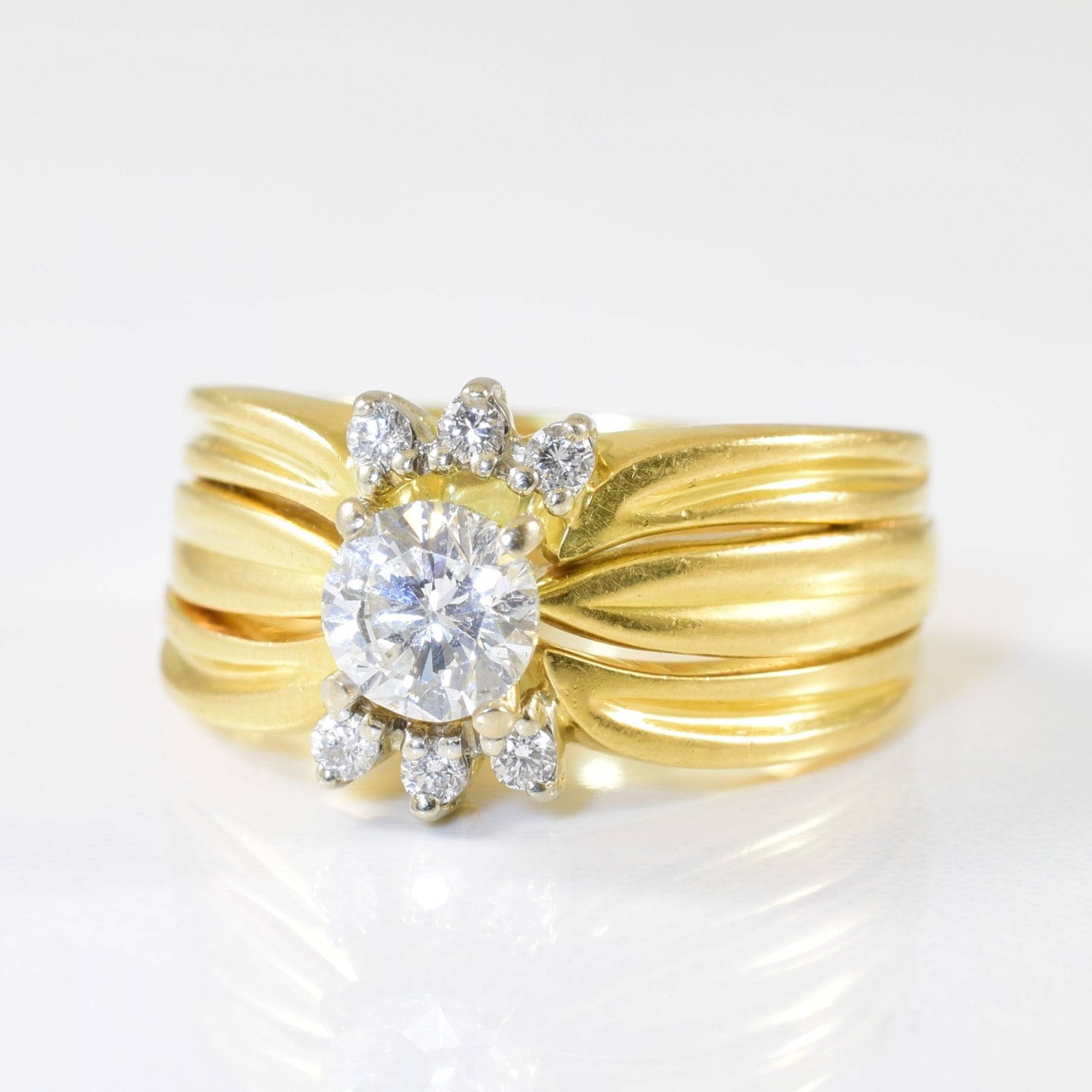 Tapered Diamond Ring | 0.96ctw | SZ 4.75 |