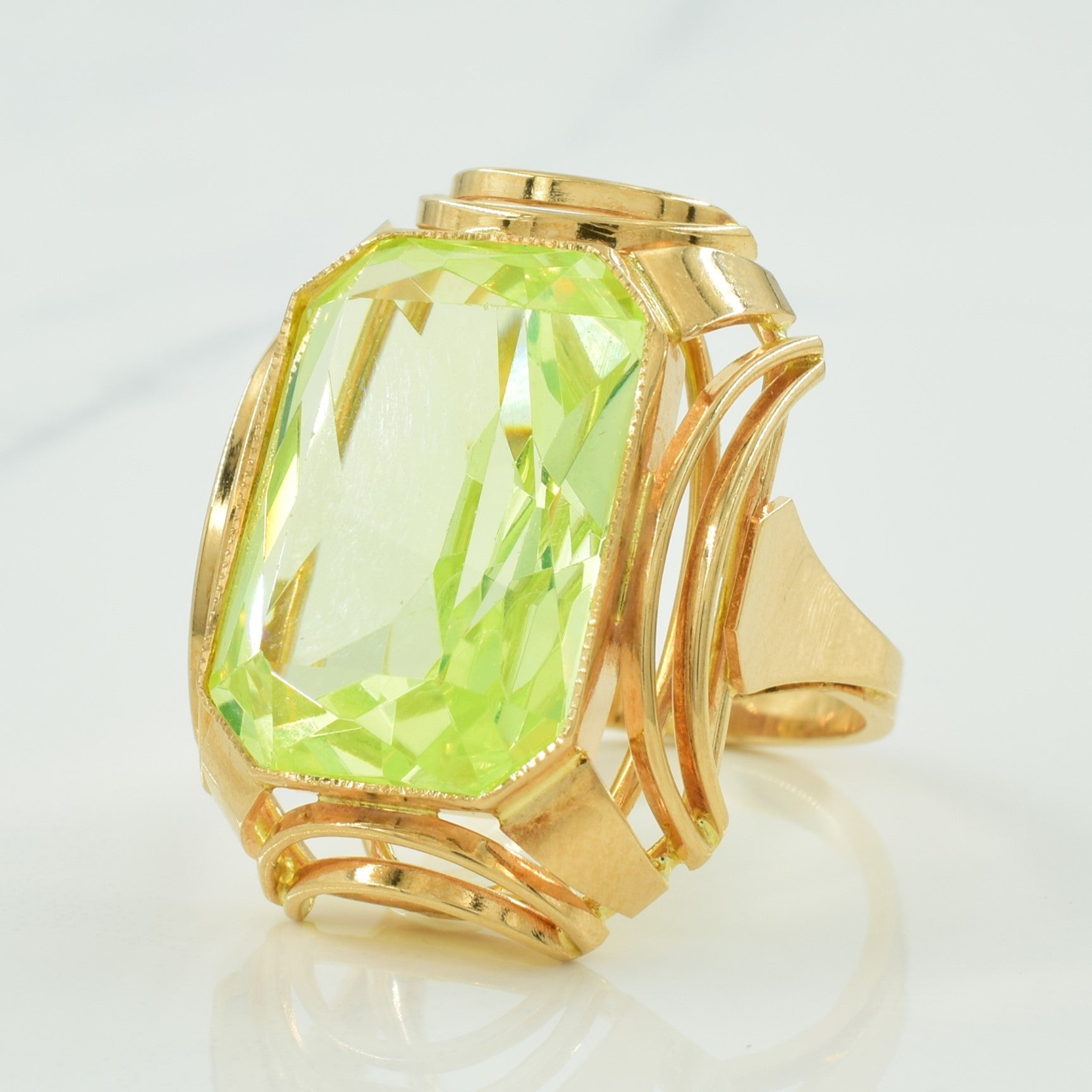 Synthetic Spinel Cocktail Ring | 21.00ct | SZ 6.75 |