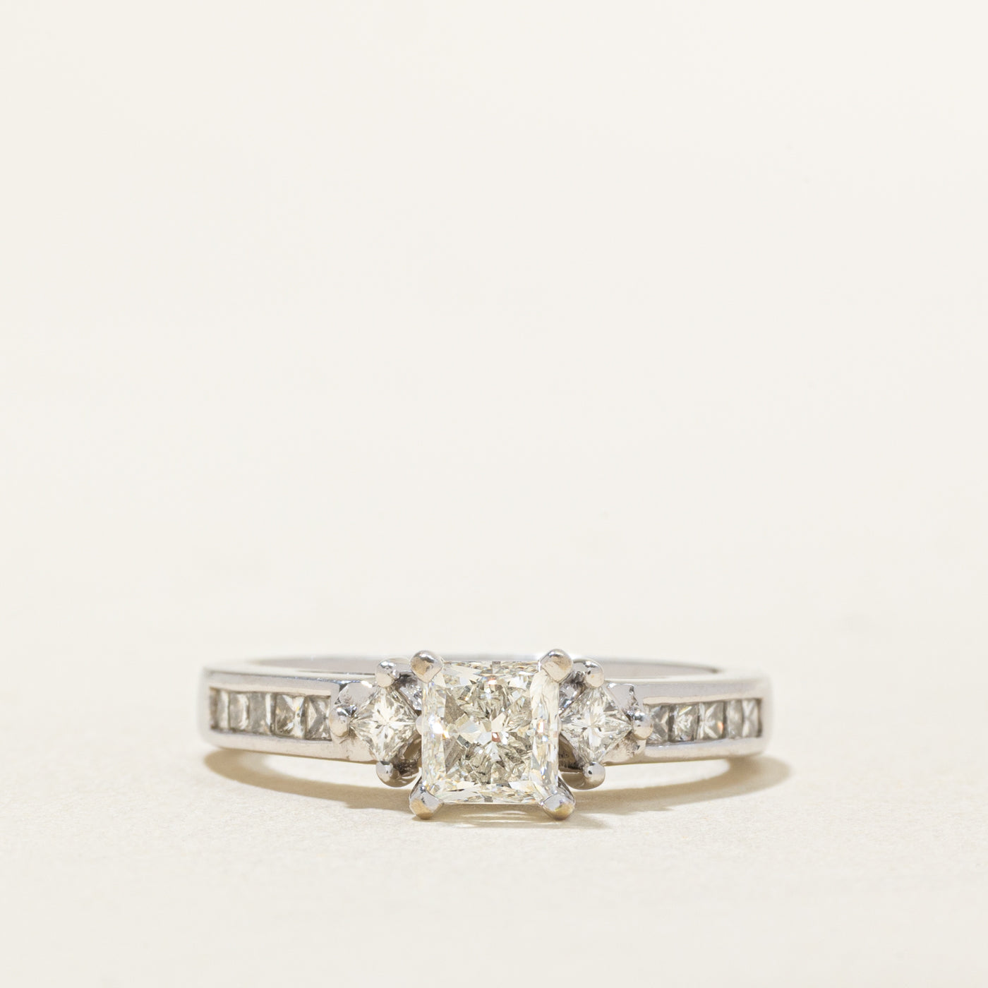 Princess Three Stone Engagement Ring GIA Certified | 1.24 ctw, SZ 6.75 |