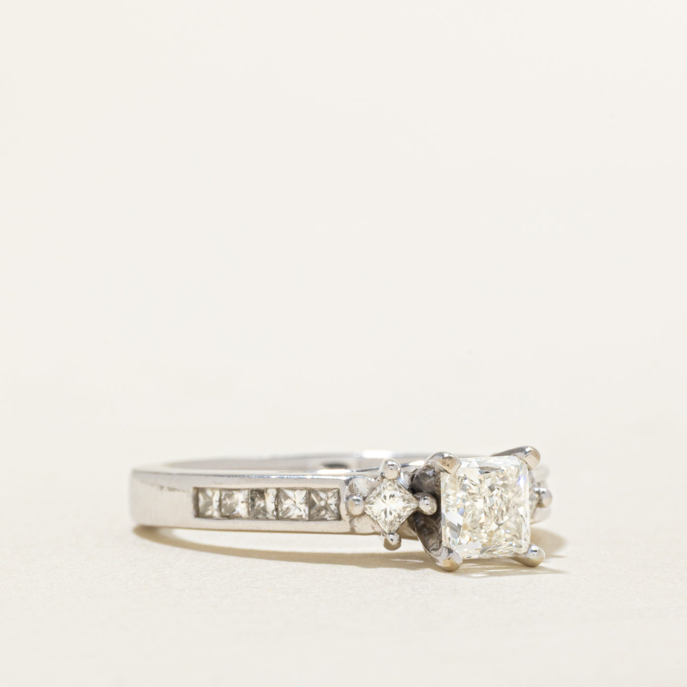 Princess Three Stone Engagement Ring GIA Certified | 1.24 ctw, SZ 6.75 |