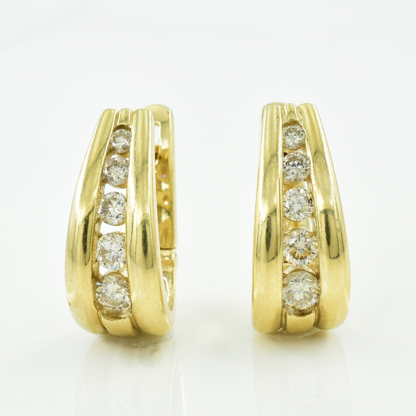 Diamond Huggie Earrings | 0.42ctw |