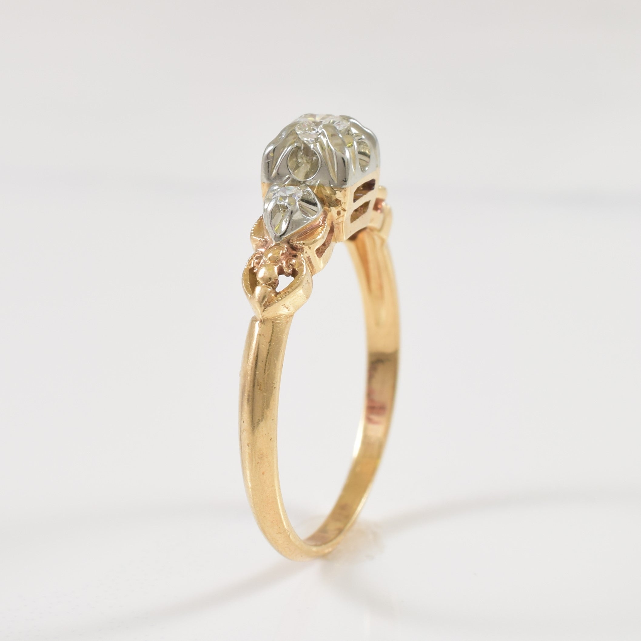 Three Stone Diamond Ring | 0.13ctw | SZ 6.25 |