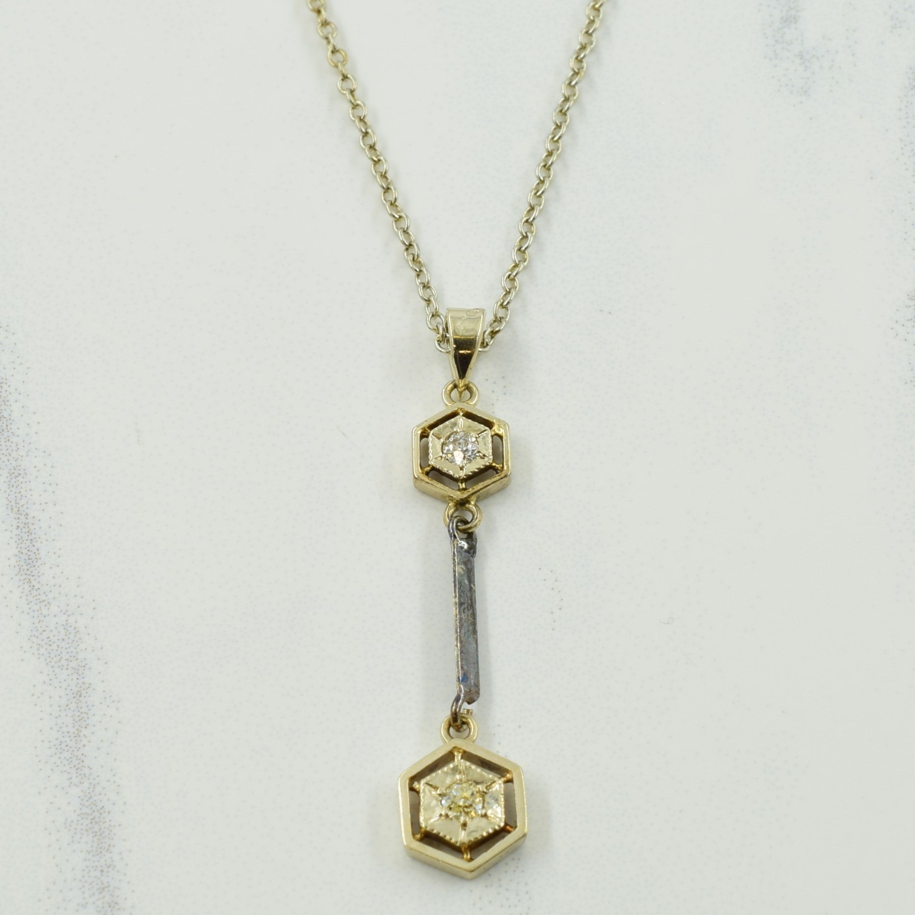 European Cut Diamond Necklace | 0.06ctw | 18" |