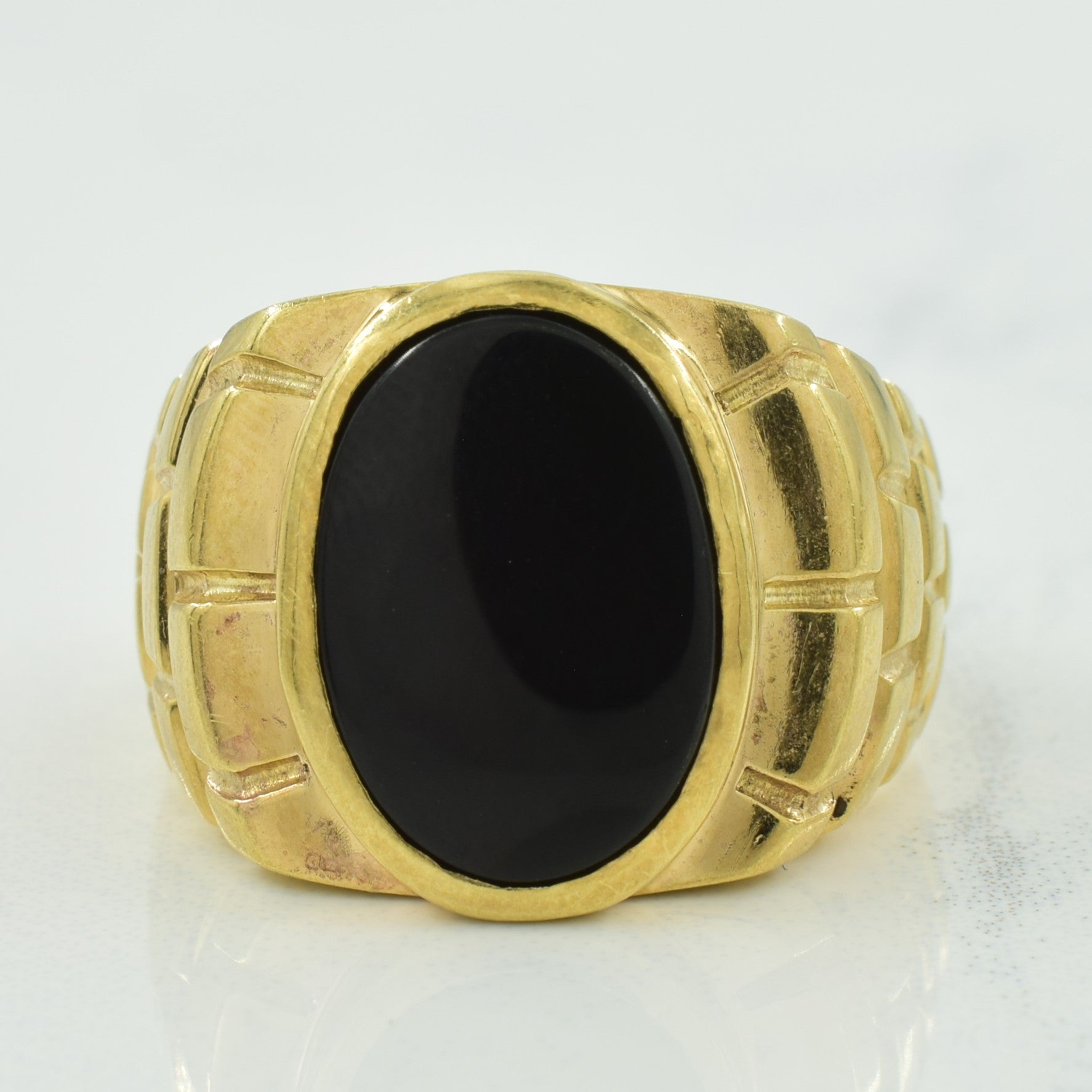 Black Onyx Textured Ring | 2.00ct | SZ 6.5 |