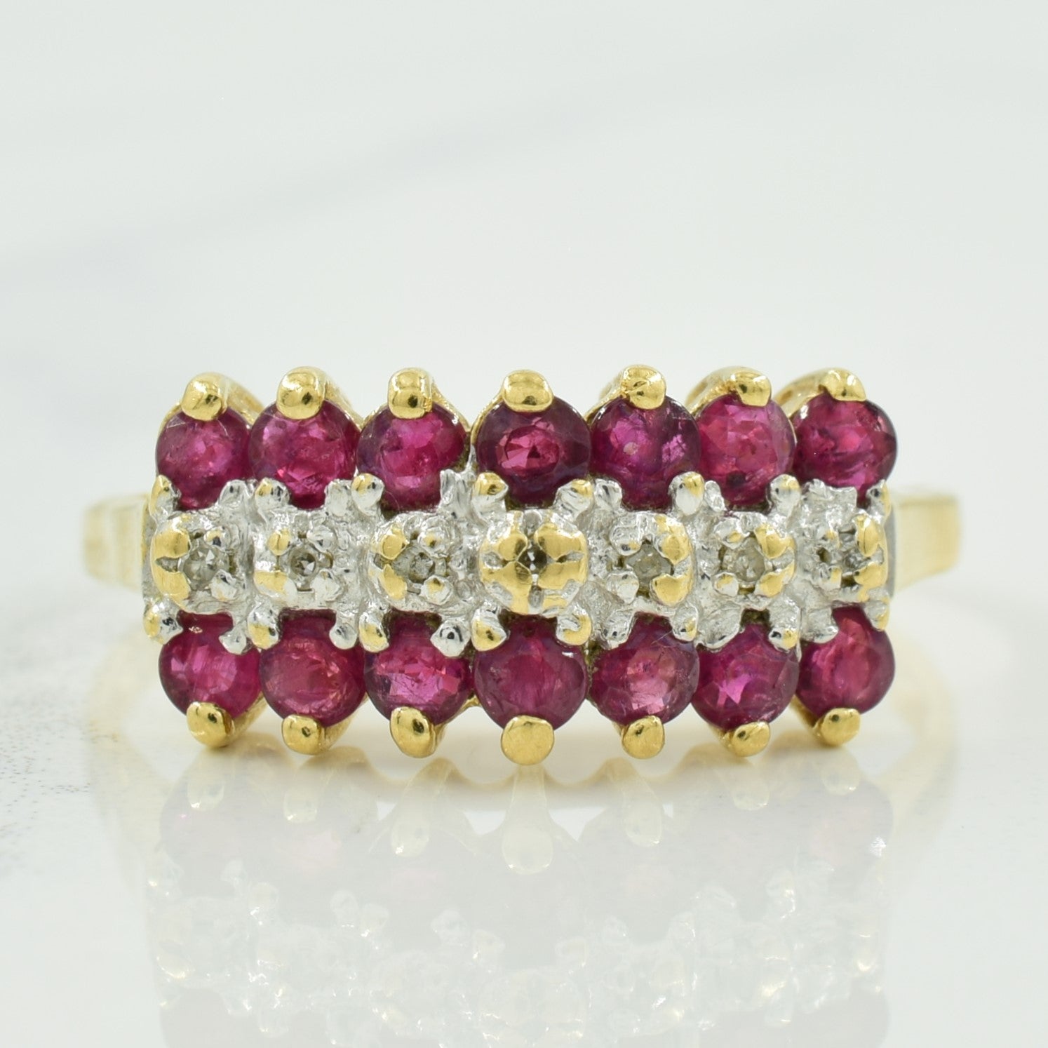 Ruby & Diamond Ring | 0.84ctw, 0.04ctw | SZ 8 |