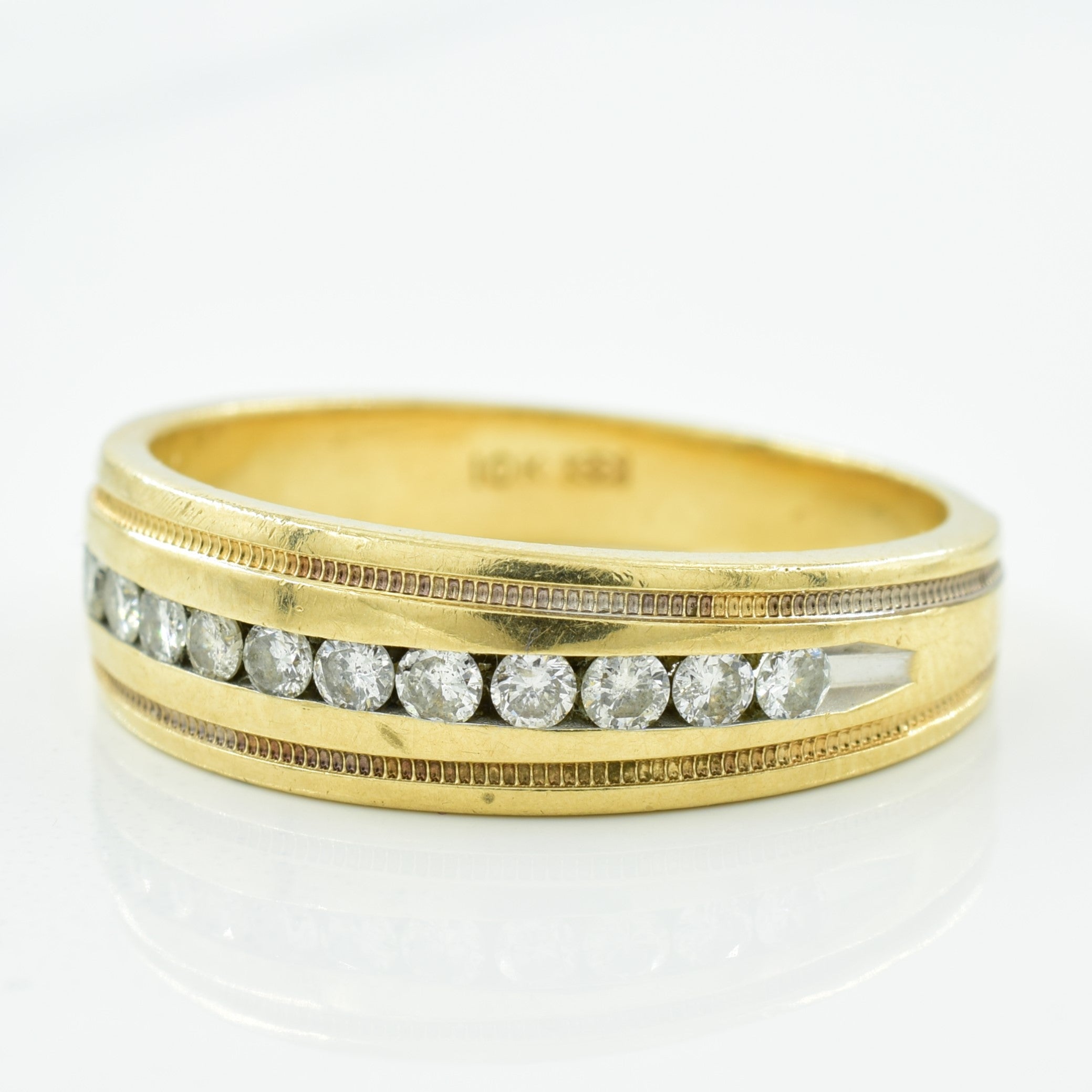 Channel Set Diamond Ring | 0.42ctw | SZ 11 |