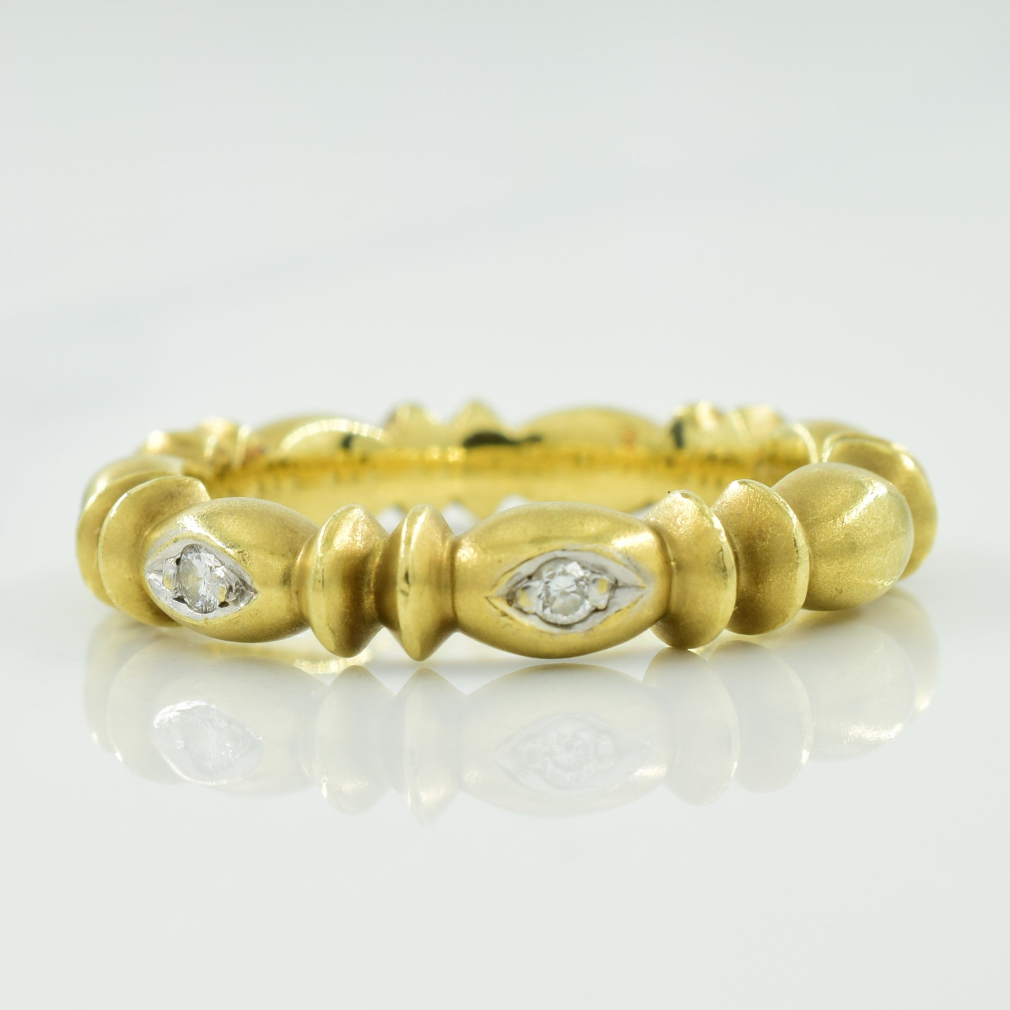 Diamond Bead Ring | 0.06ctw | SZ 6.75 |