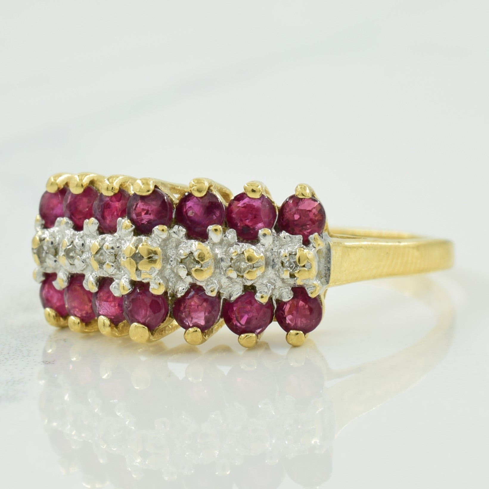 Ruby & Diamond Ring | 0.84ctw, 0.04ctw | SZ 8 |