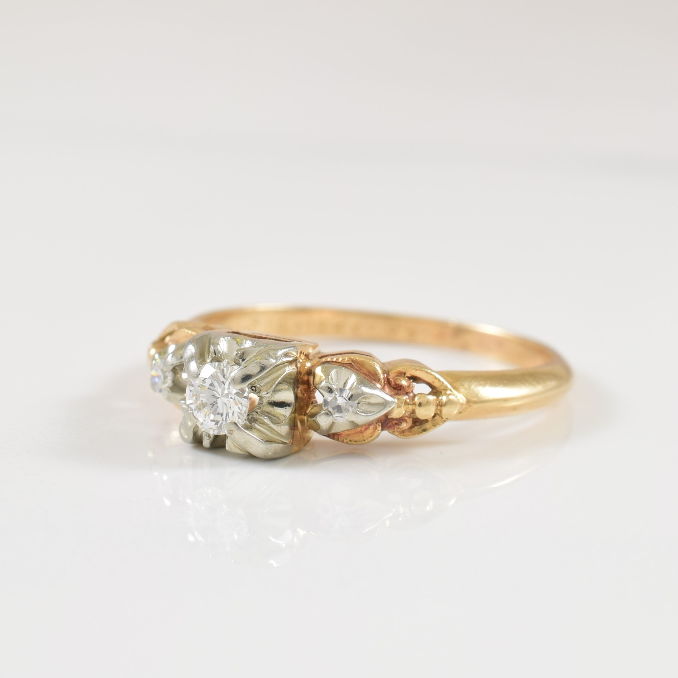 Three Stone Diamond Ring | 0.13ctw | SZ 6.25 |