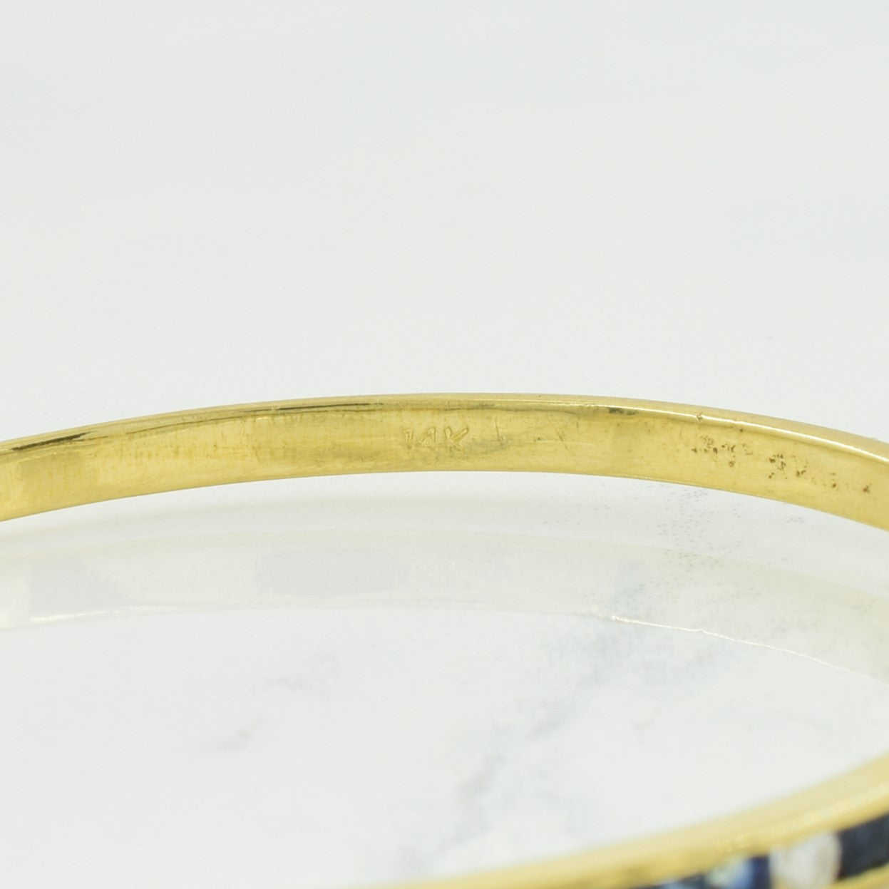 Channel Set Sapphire & Diamond Bracelet | 2.80ctw, 0.14ctw | 7.5" |