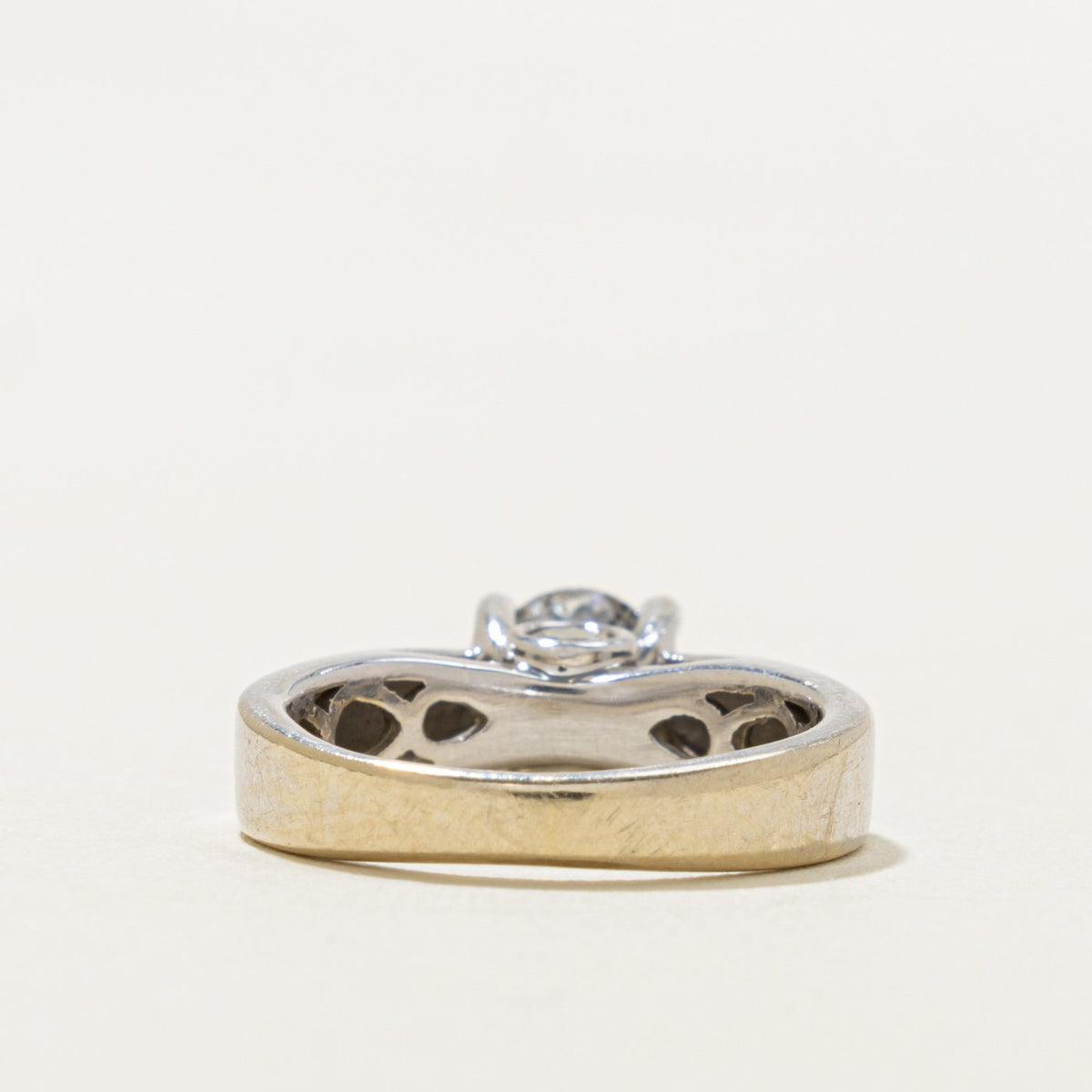 14k Solitaire Diamond Reverse Tapered Ring | 0.70ct I2 D/E, 0.25ctw | SZ 3.5