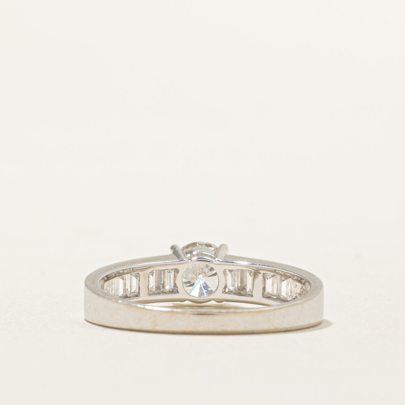 Solitaire with Channel Accents Engagement Ring | 1.07 ctw, SZ 6.75 |