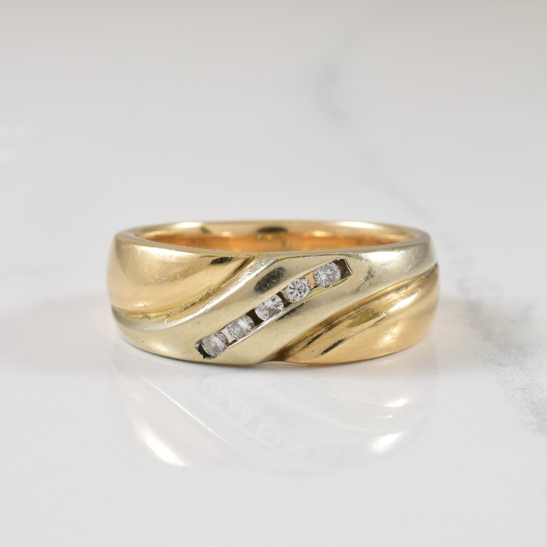 Channel Set Diamond Ring | 0.15ctw | SZ 10 |