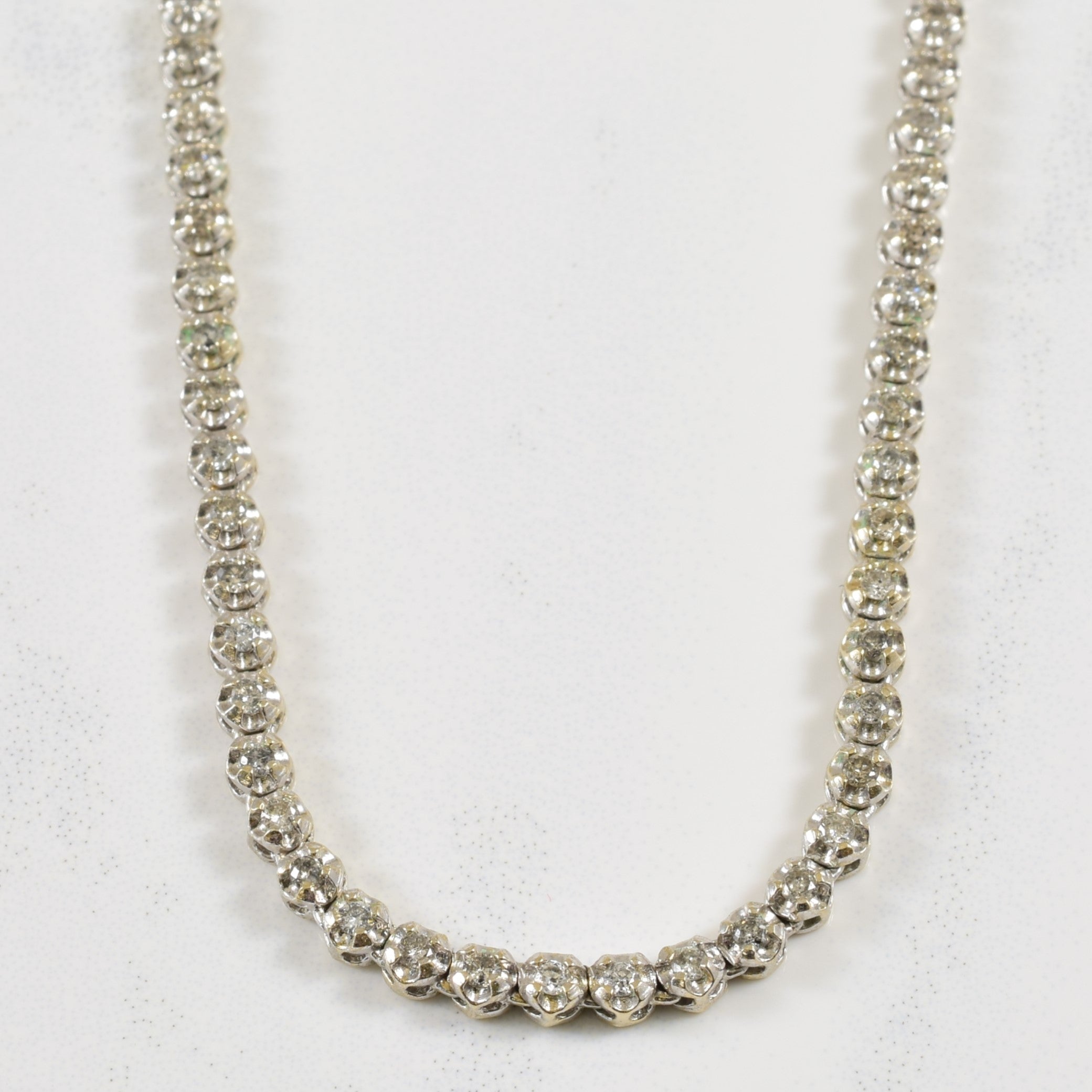 Collier en or blanc 18 carats et diamants | 2,00 ct | 42 cm |