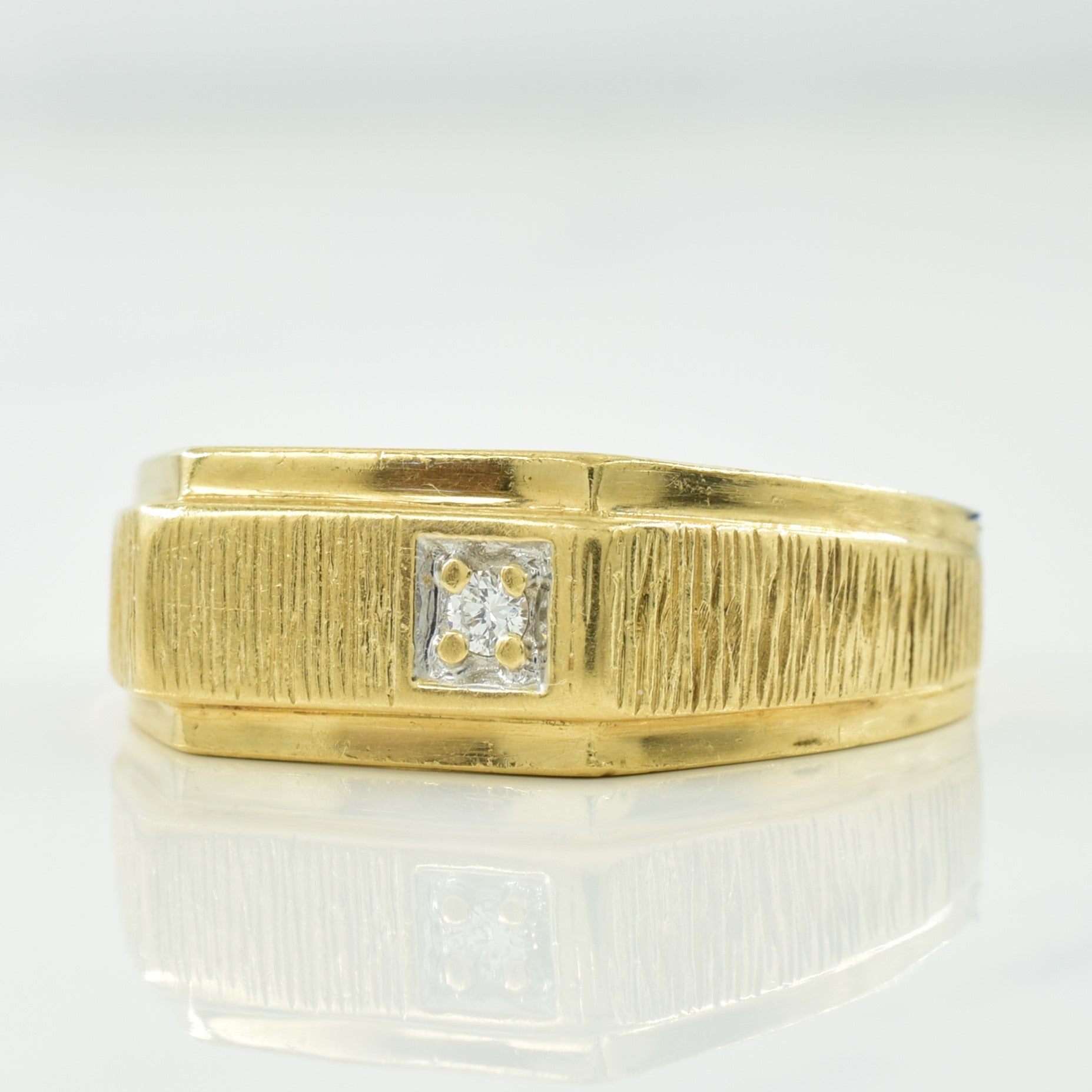 Bague solitaire en diamant | 0,03 ct | Taille 10,25 |