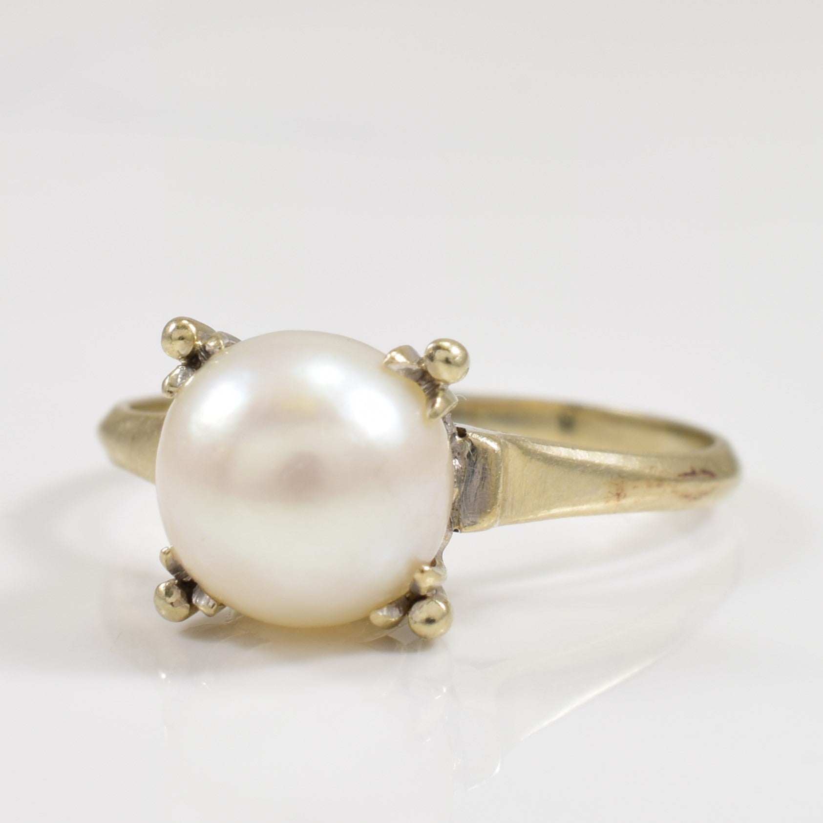 Solitaire Pearl Ring | 4.00ct | SZ 7.25 |