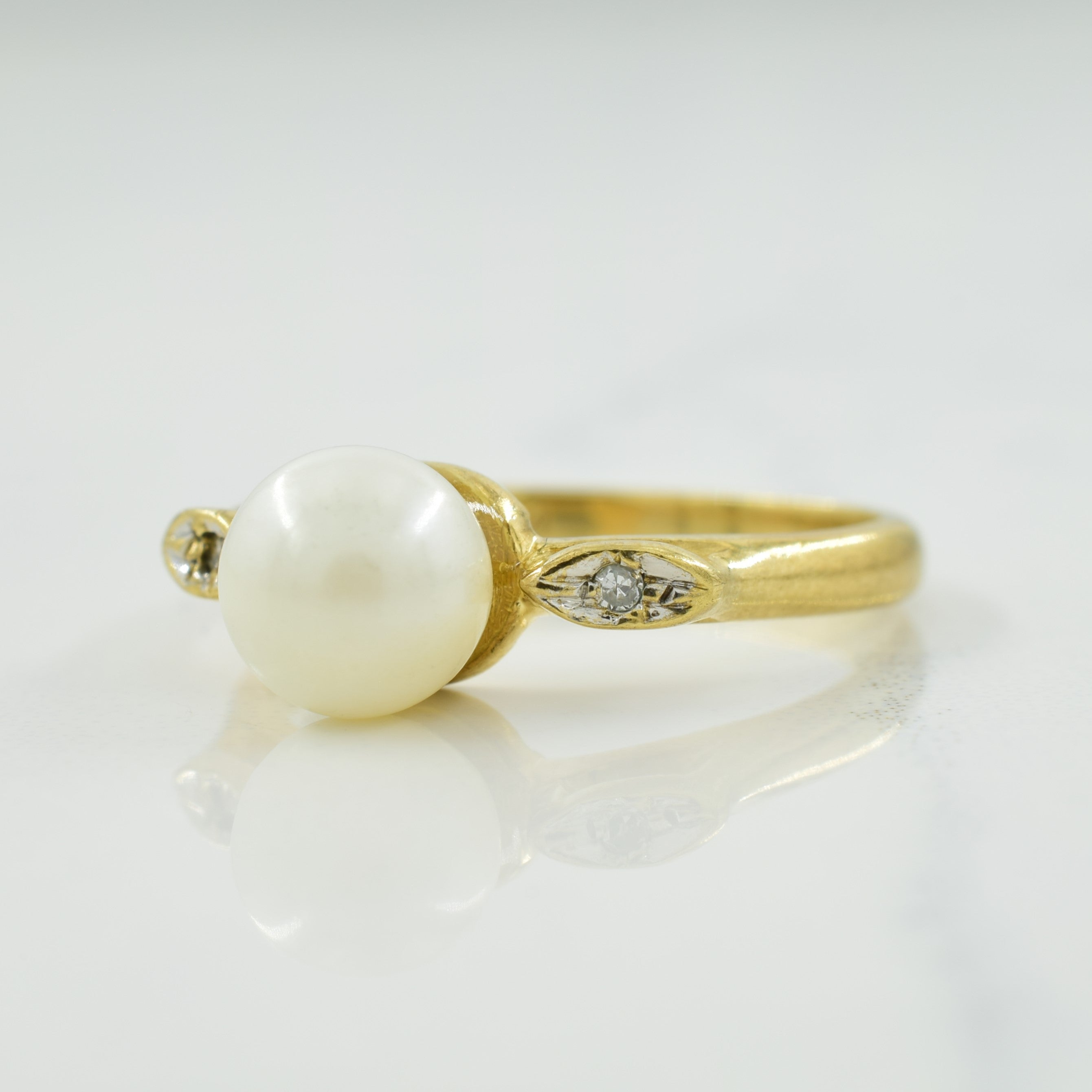 Pearl & Diamond Ring | 2.00ct, 0.02ctw | SZ 5.25 |