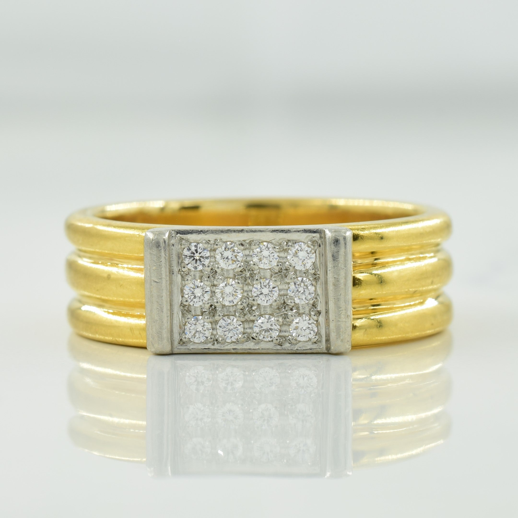 Diamond Grid Ring | 0.24ctw | SZ 10.75 |