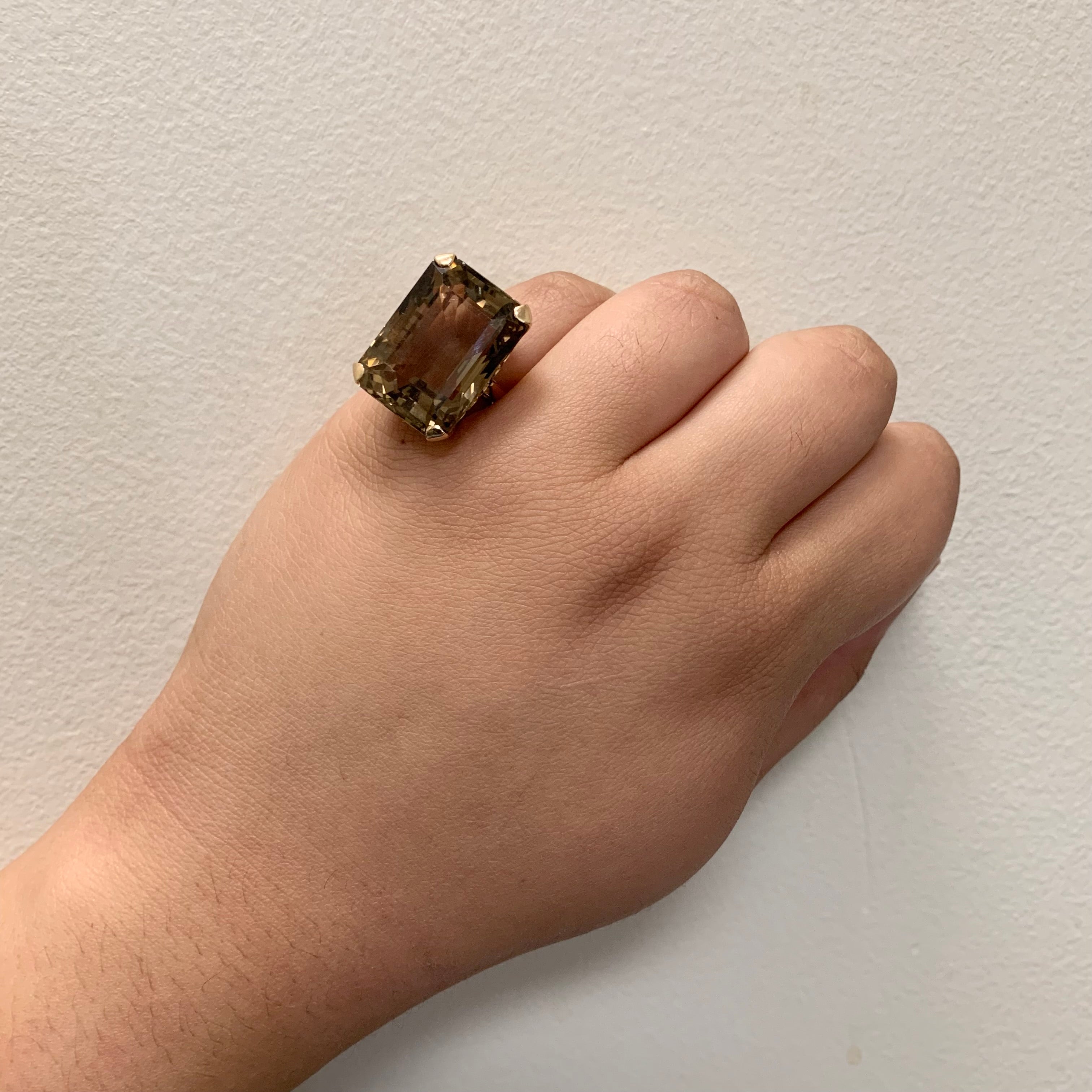 Smoky Quartz Cocktail Ring | 30.00ct | SZ 7.5 |