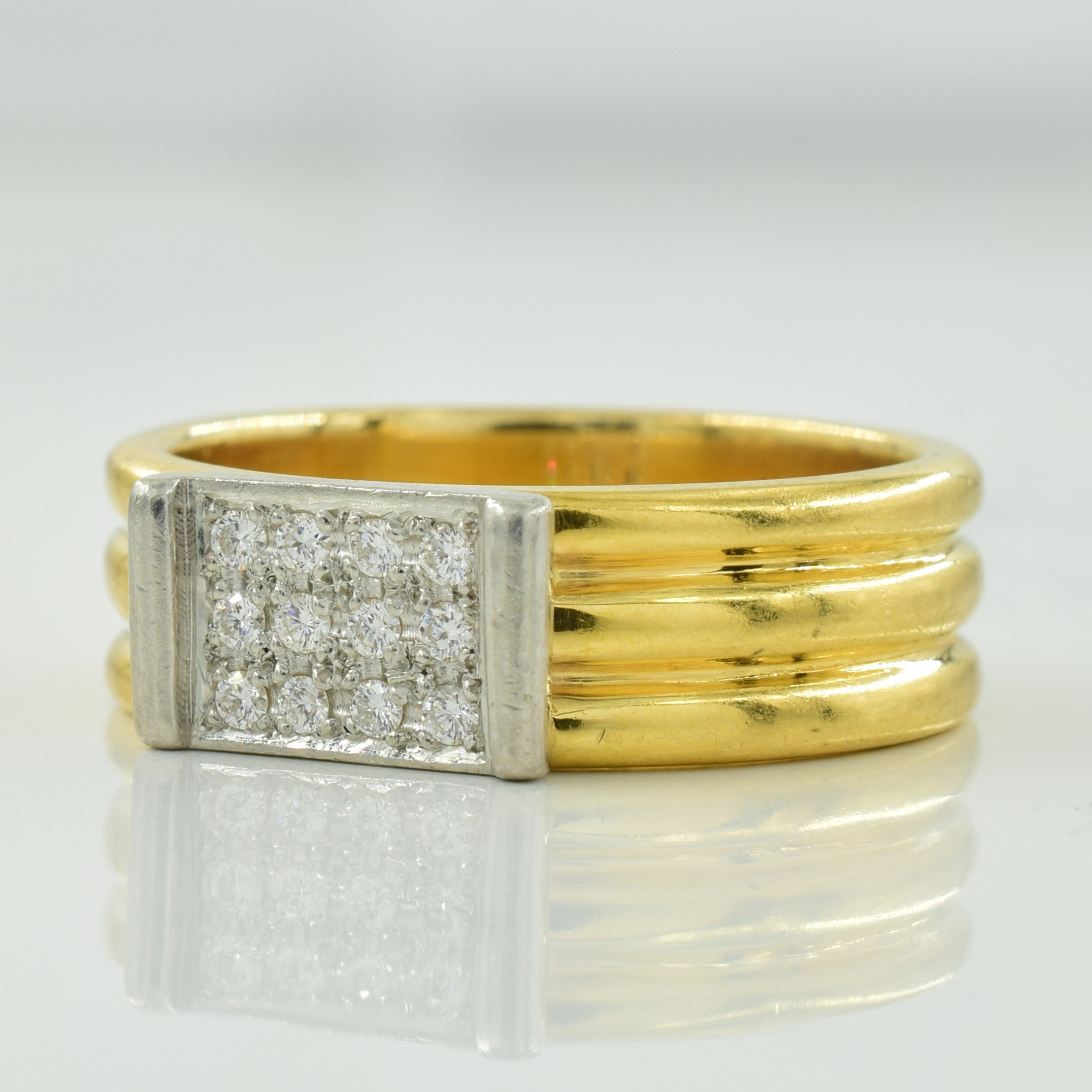 Diamond Grid Ring | 0.24ctw | SZ 10.75 |