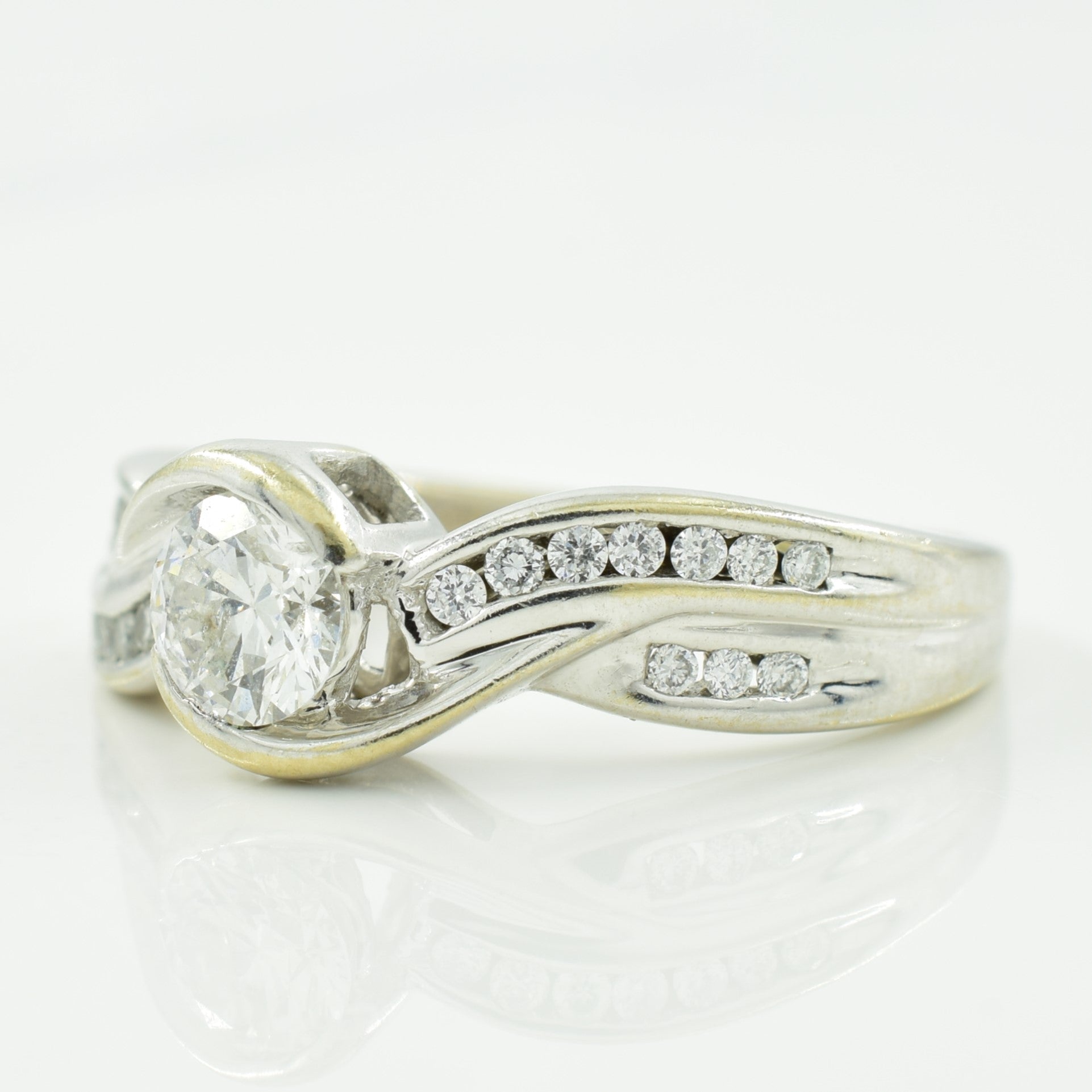Bypass Diamond Engagement Ring | 0.52ctw | SZ 6 |