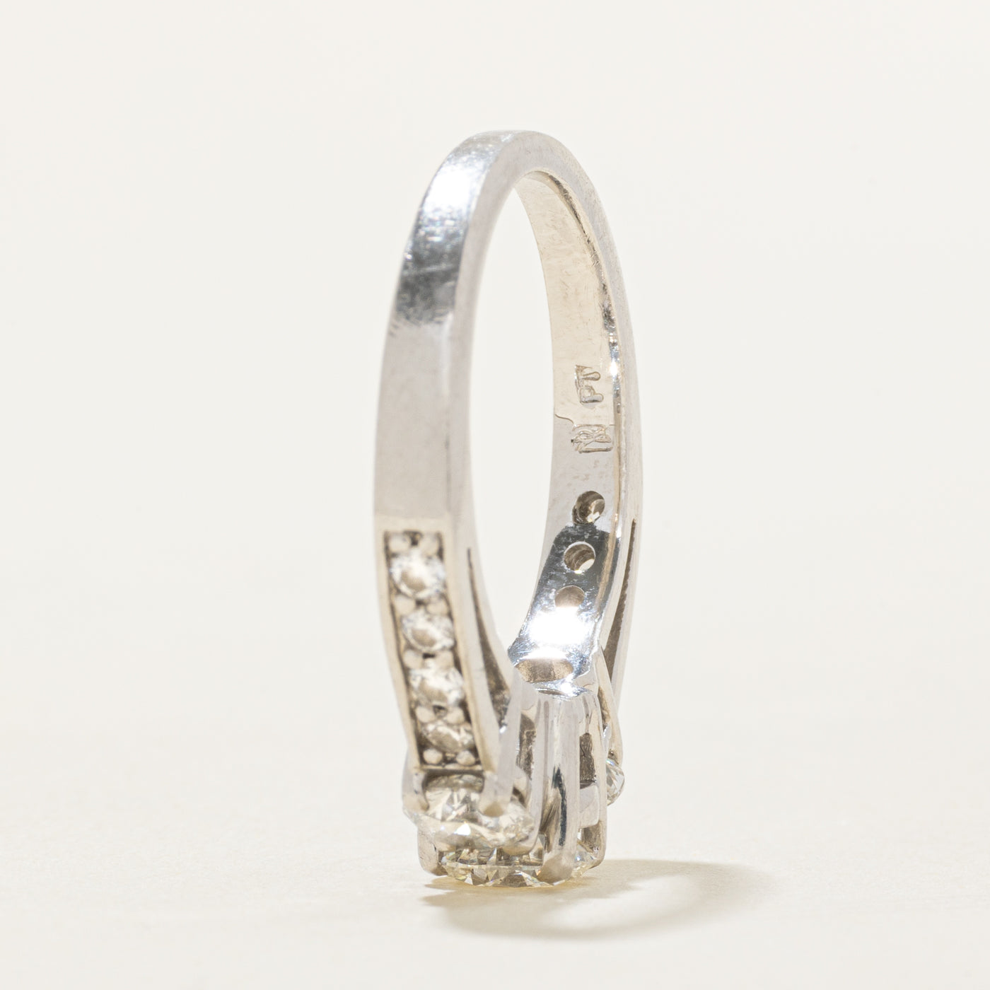 Platinum Three Stone GIA Diamond Engagement Ring | 1.40 ctw, SZ 6.25 | SI1, G |