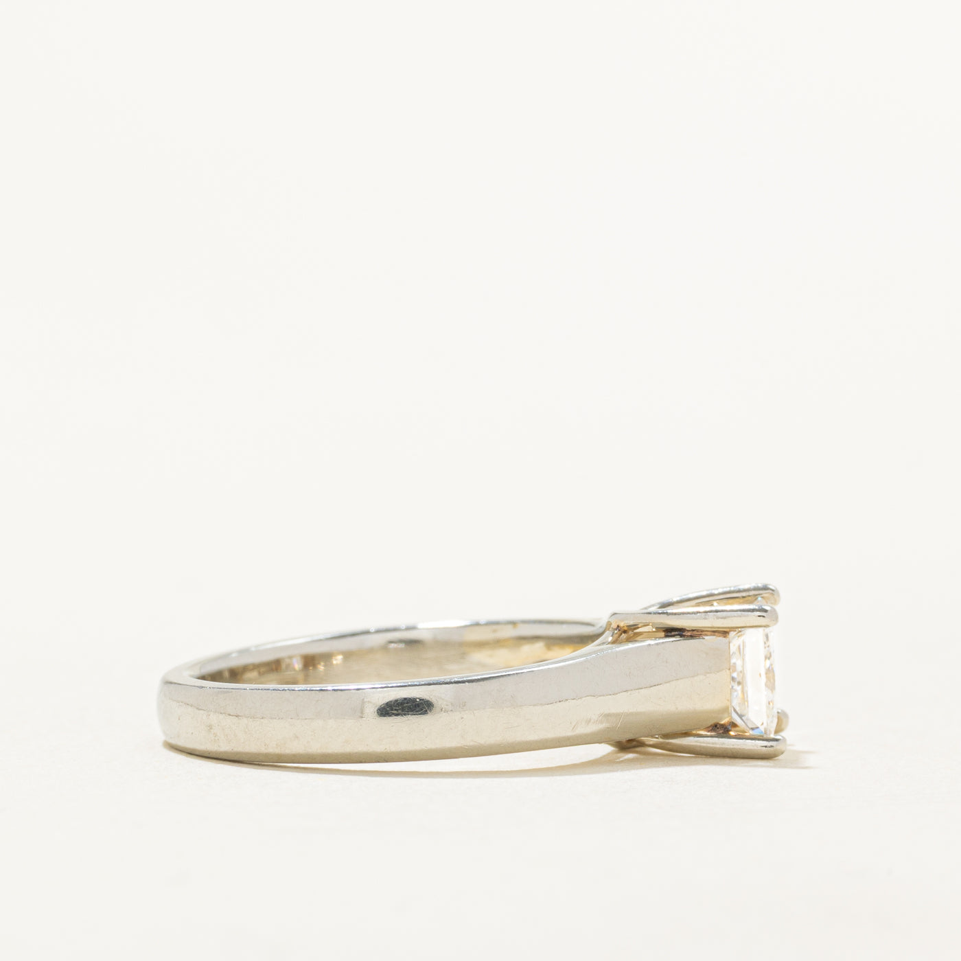 Wide Band Solitaire GIA Diamond Ring | 0.70 ct, SZ 5.5 | VS2, E |